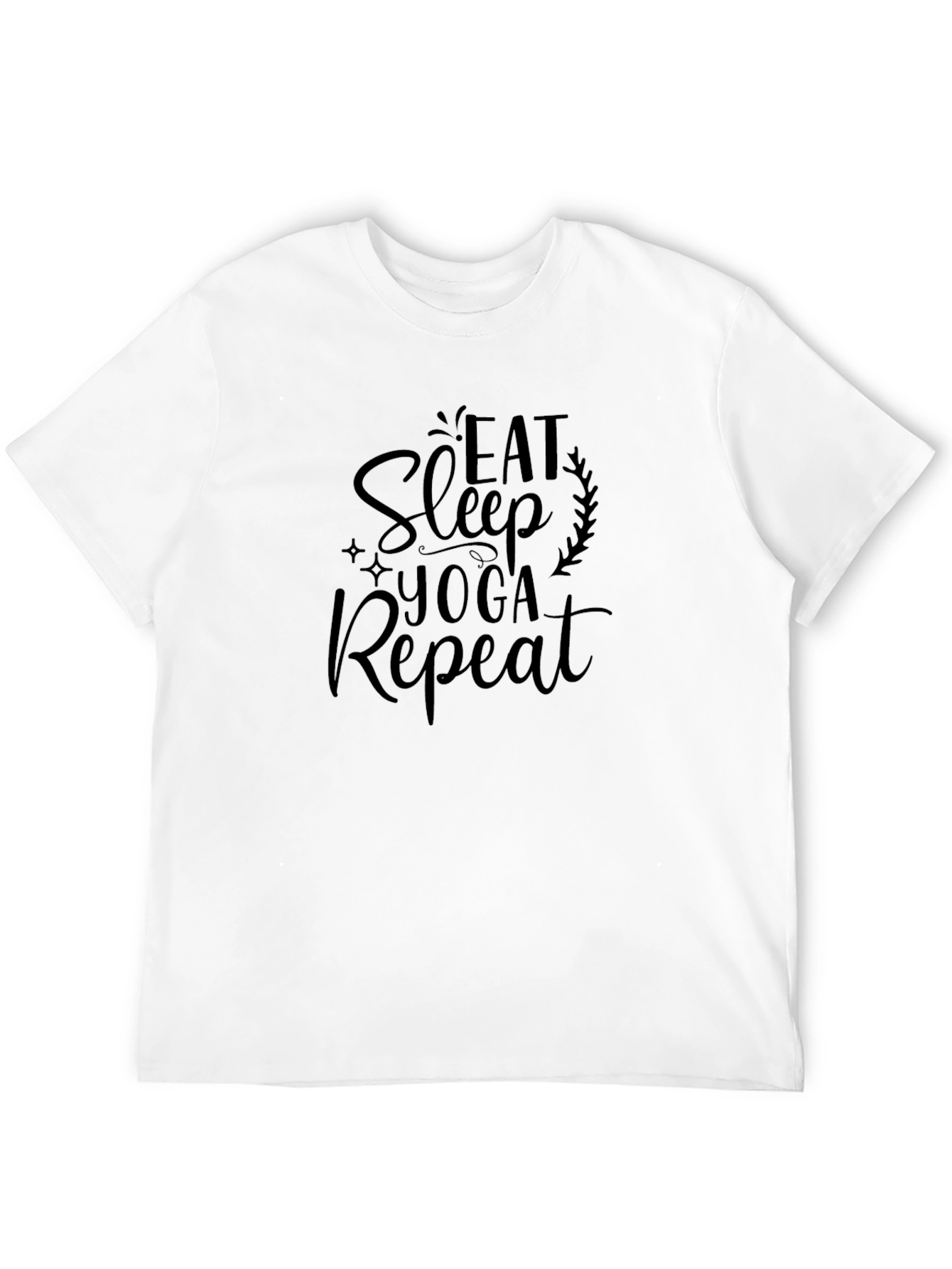 Eat Sleep Yoga Repeat Black T-Shirt