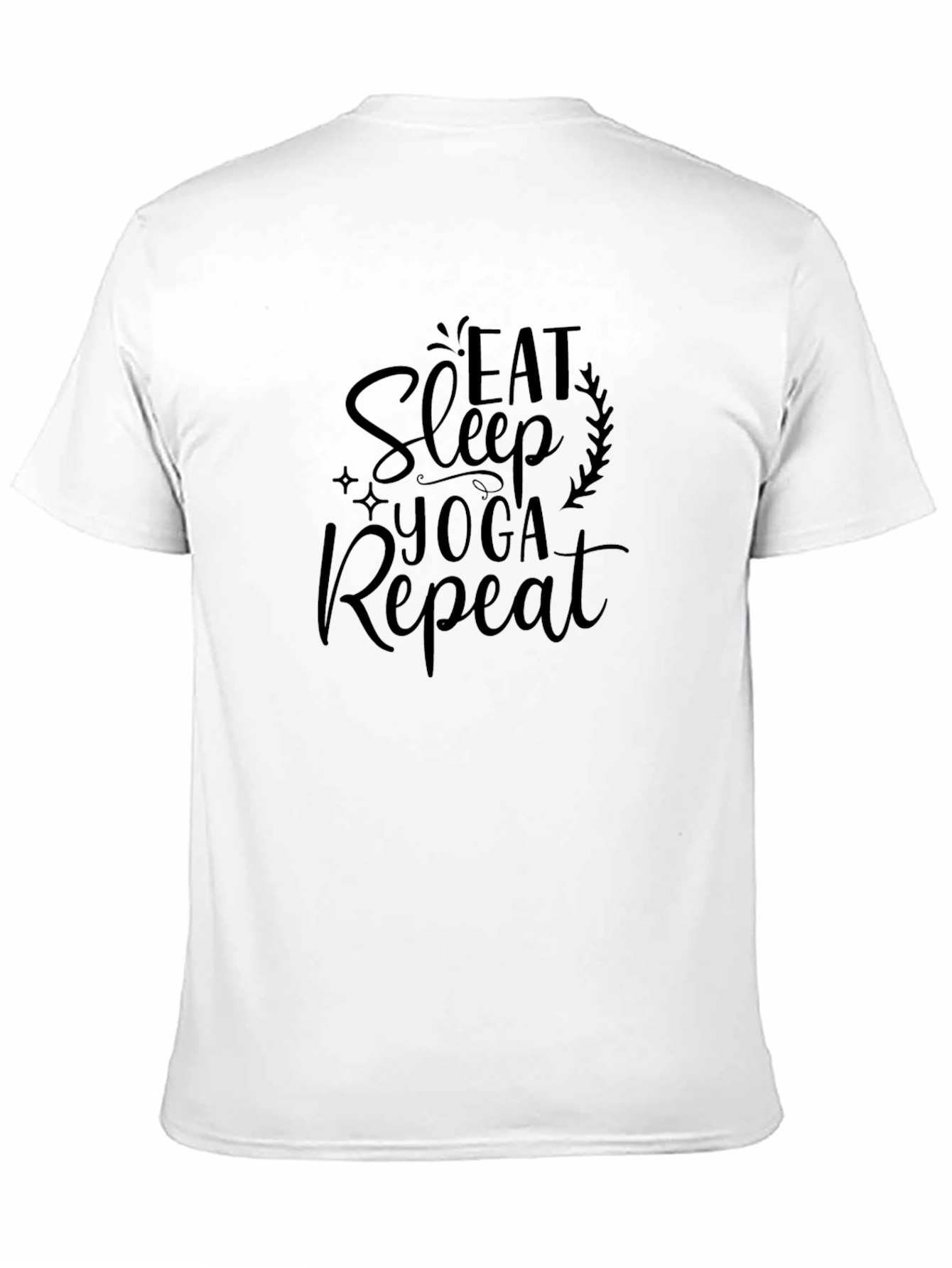 Eat Sleep Yoga Repeat Black T-Shirt