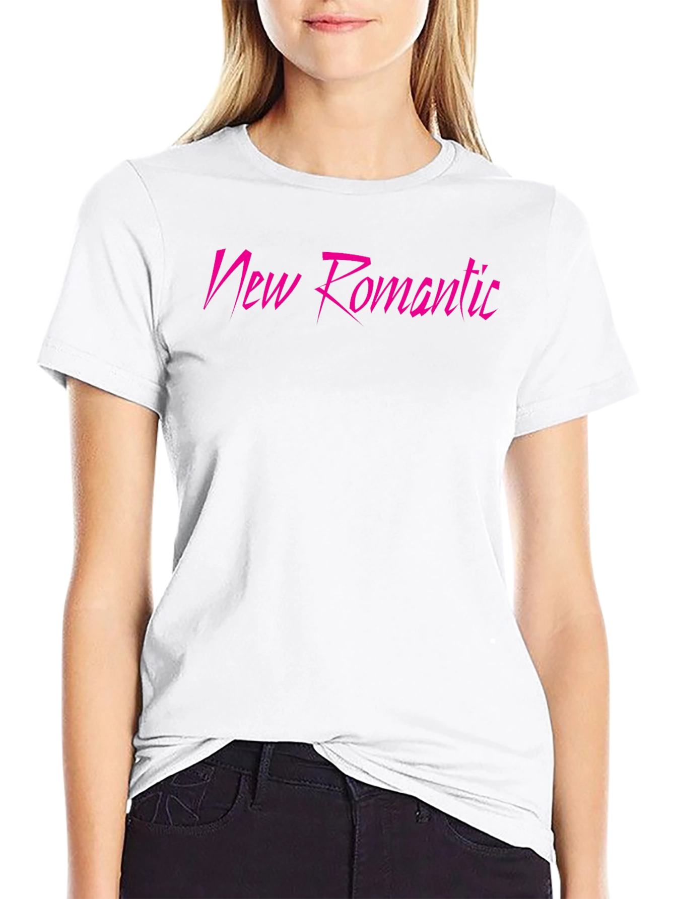 New Romantic Graphic Tee - Stylish Black T-Shirt