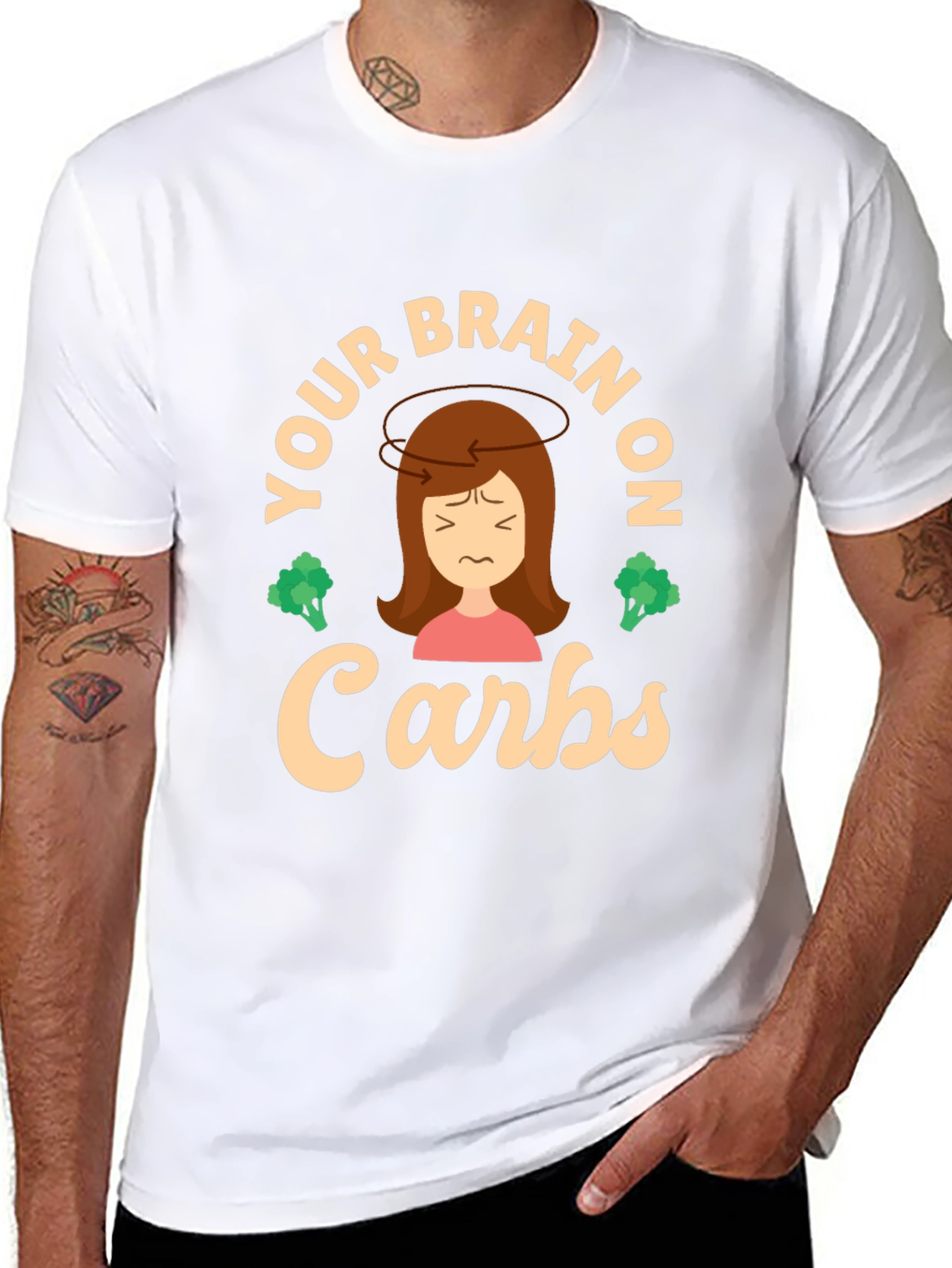 Your Brain on Carbs T-Shirt - Funny Foodie Tee