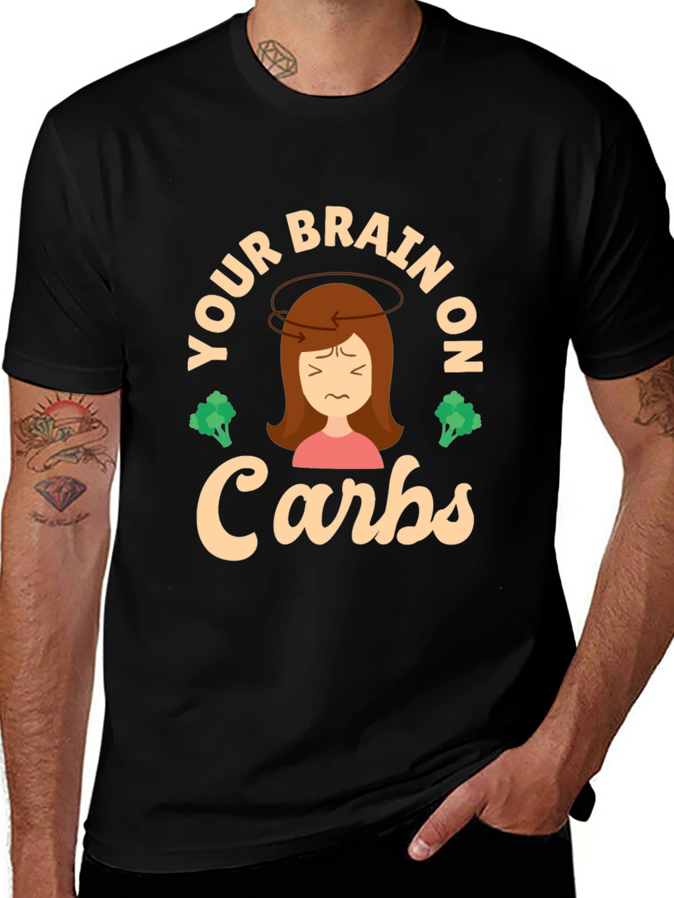 Your Brain on Carbs T-Shirt - Funny Foodie Tee