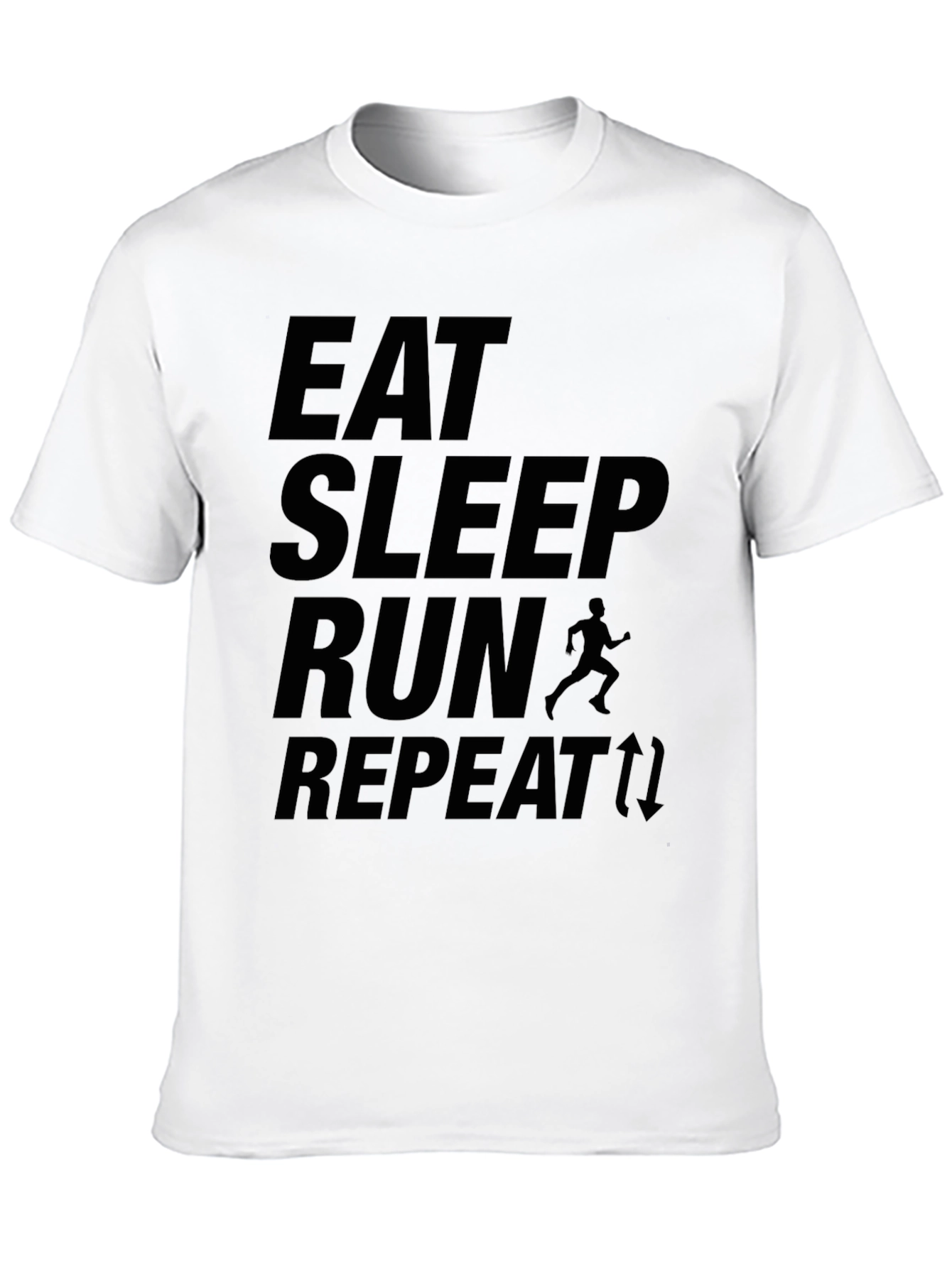 Eat Sleep Run Repeat Black Graphic T-Shirt