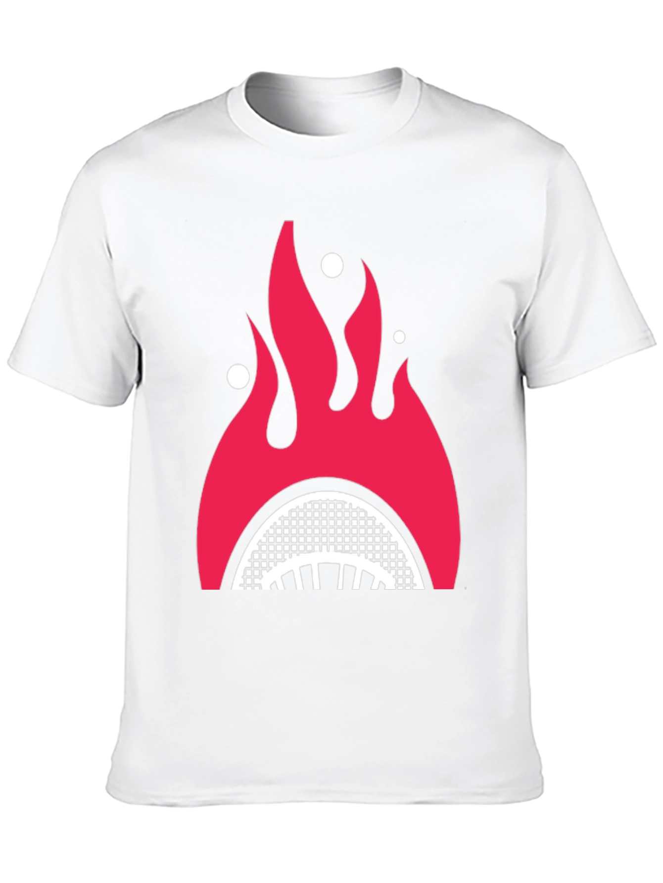 Fiery Shark Mouth Graphic Tee - Bold Style