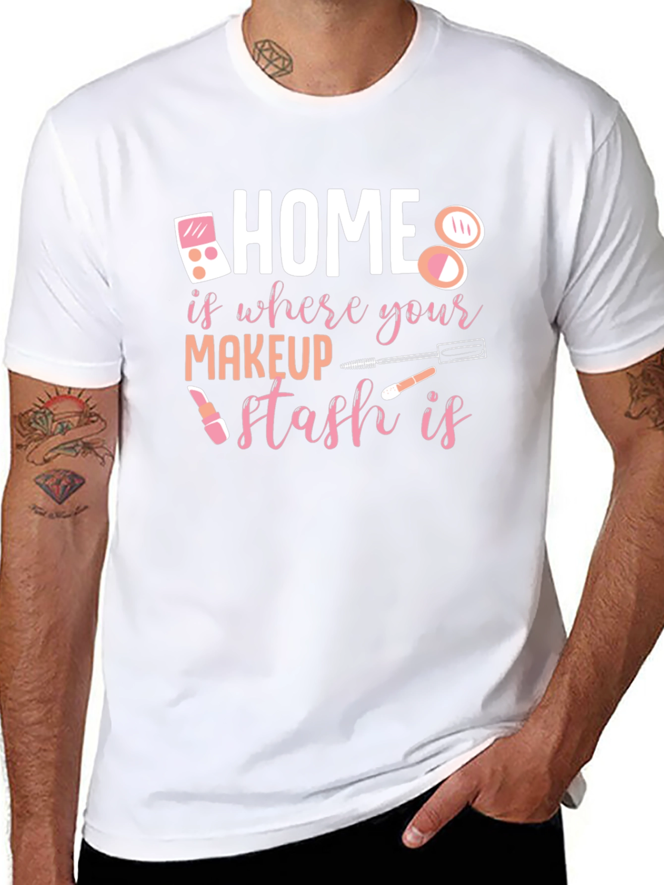 Makeup Stash T-Shirt: Home is Where the Makeup Is