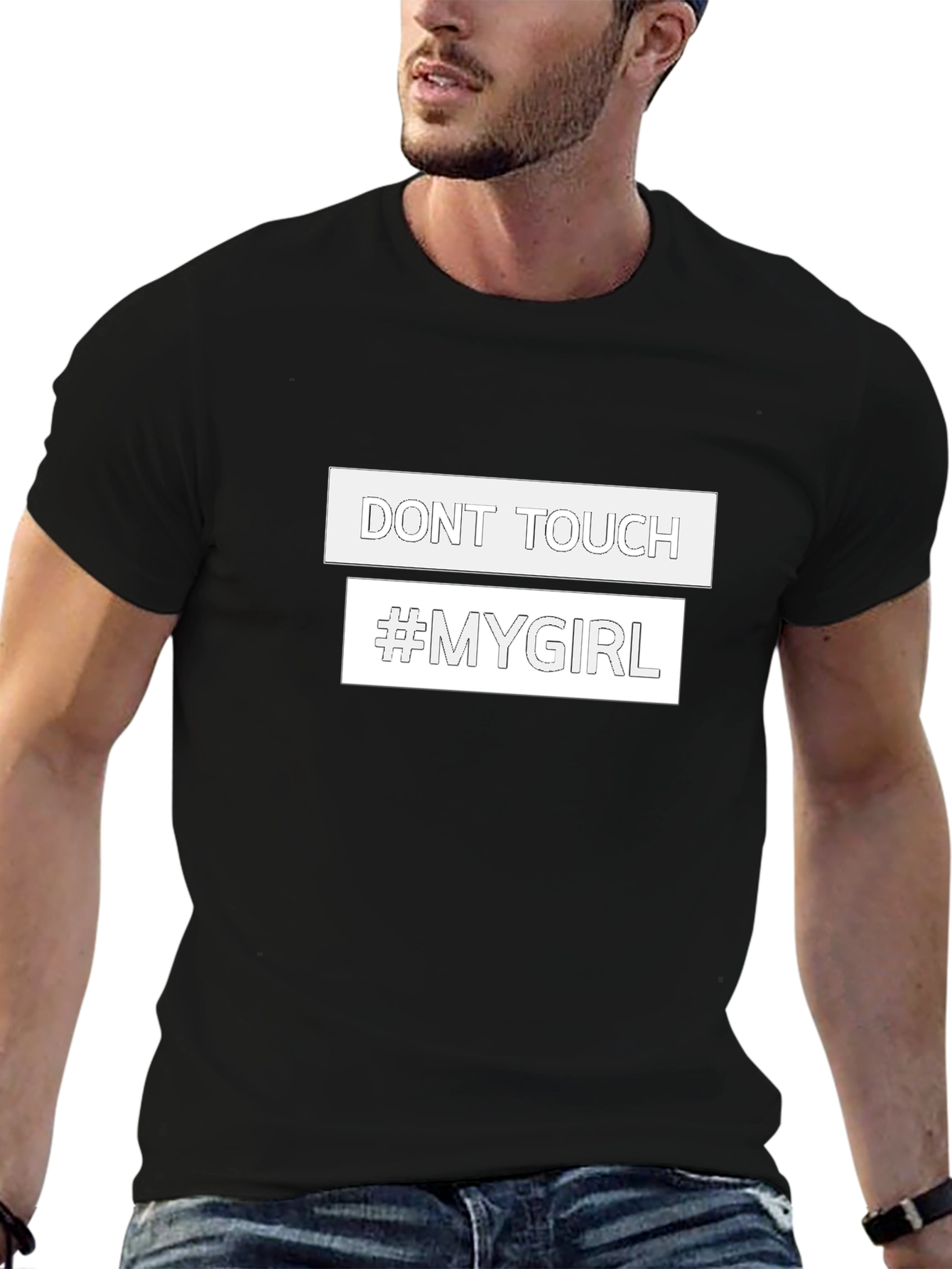 Dont Touch My Girl Graphic T-Shirt - Black