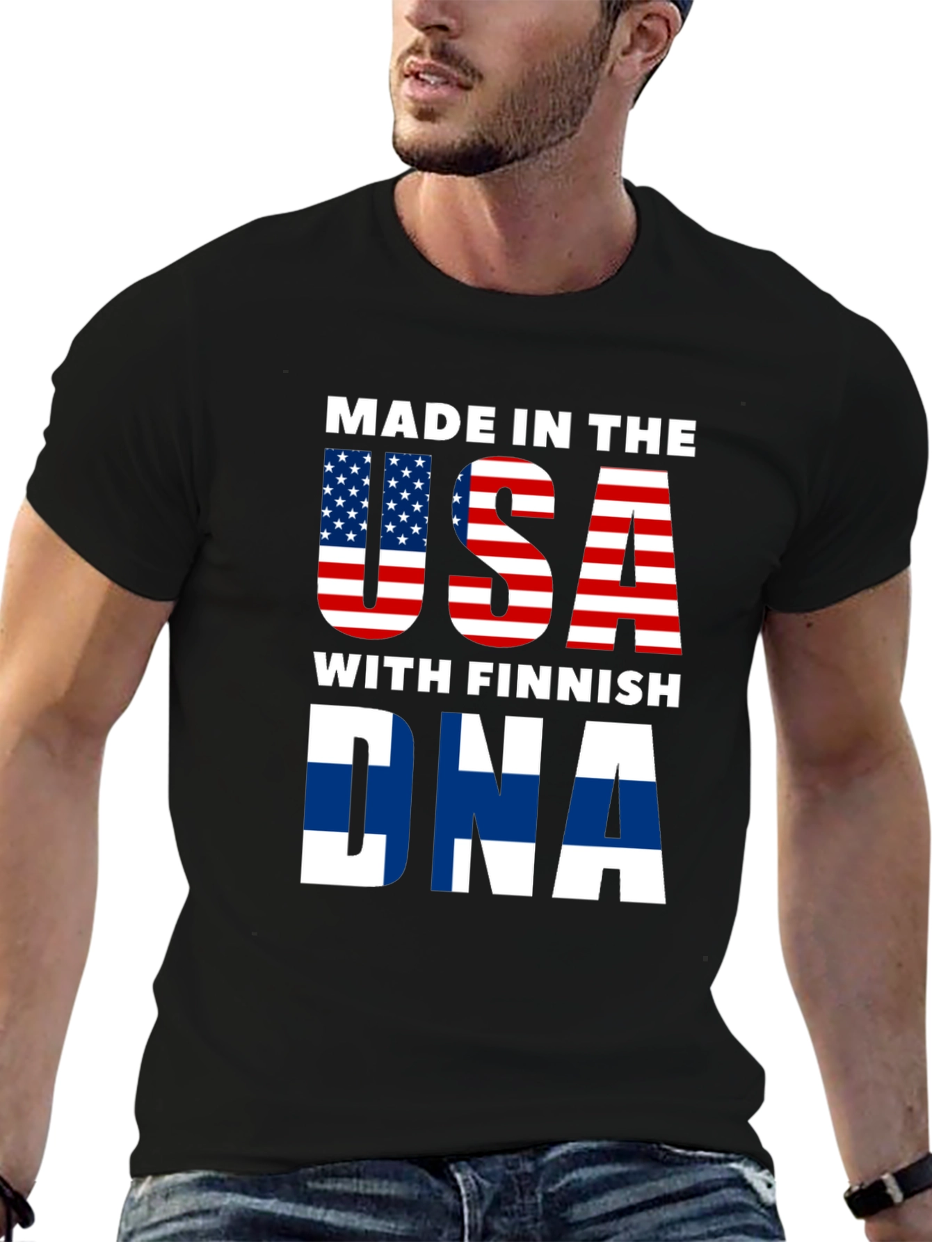 Finnish DNA USA T-Shirt Novelty Tee