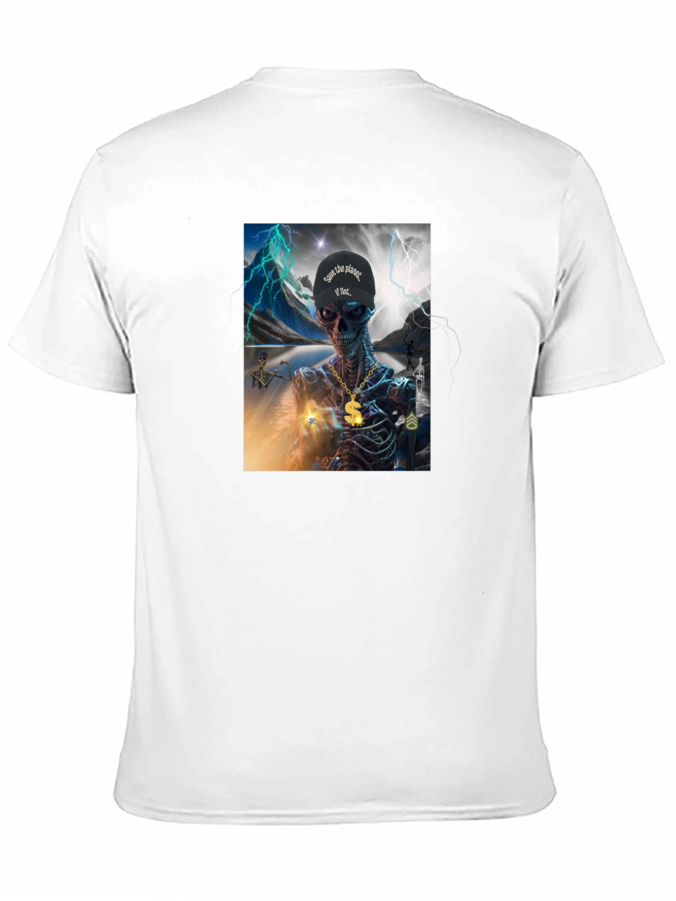 Skeleton Graphic T-Shirt - Save the Planet