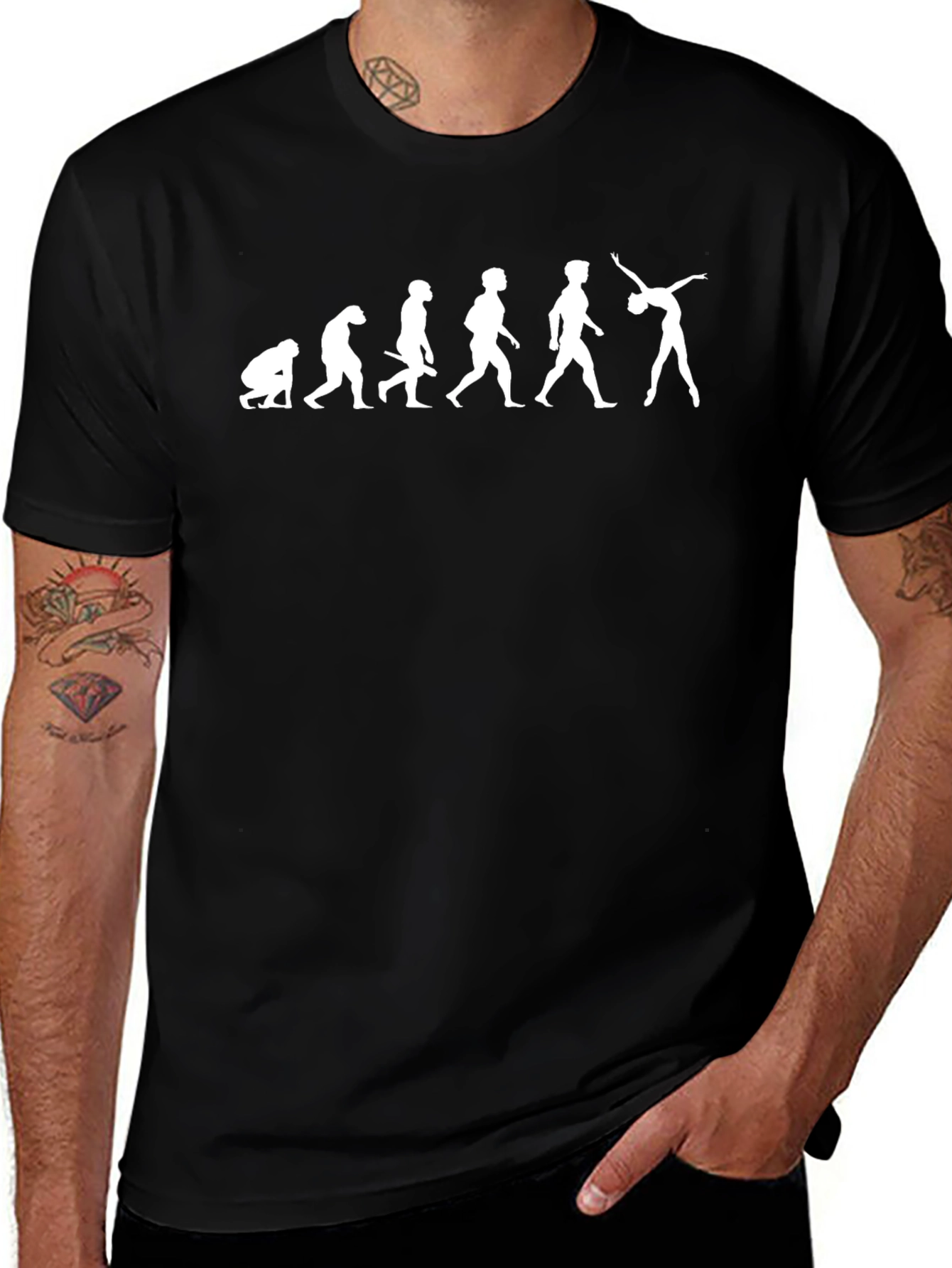 Gymnast Evolution T-Shirt - Unisex Black Tee