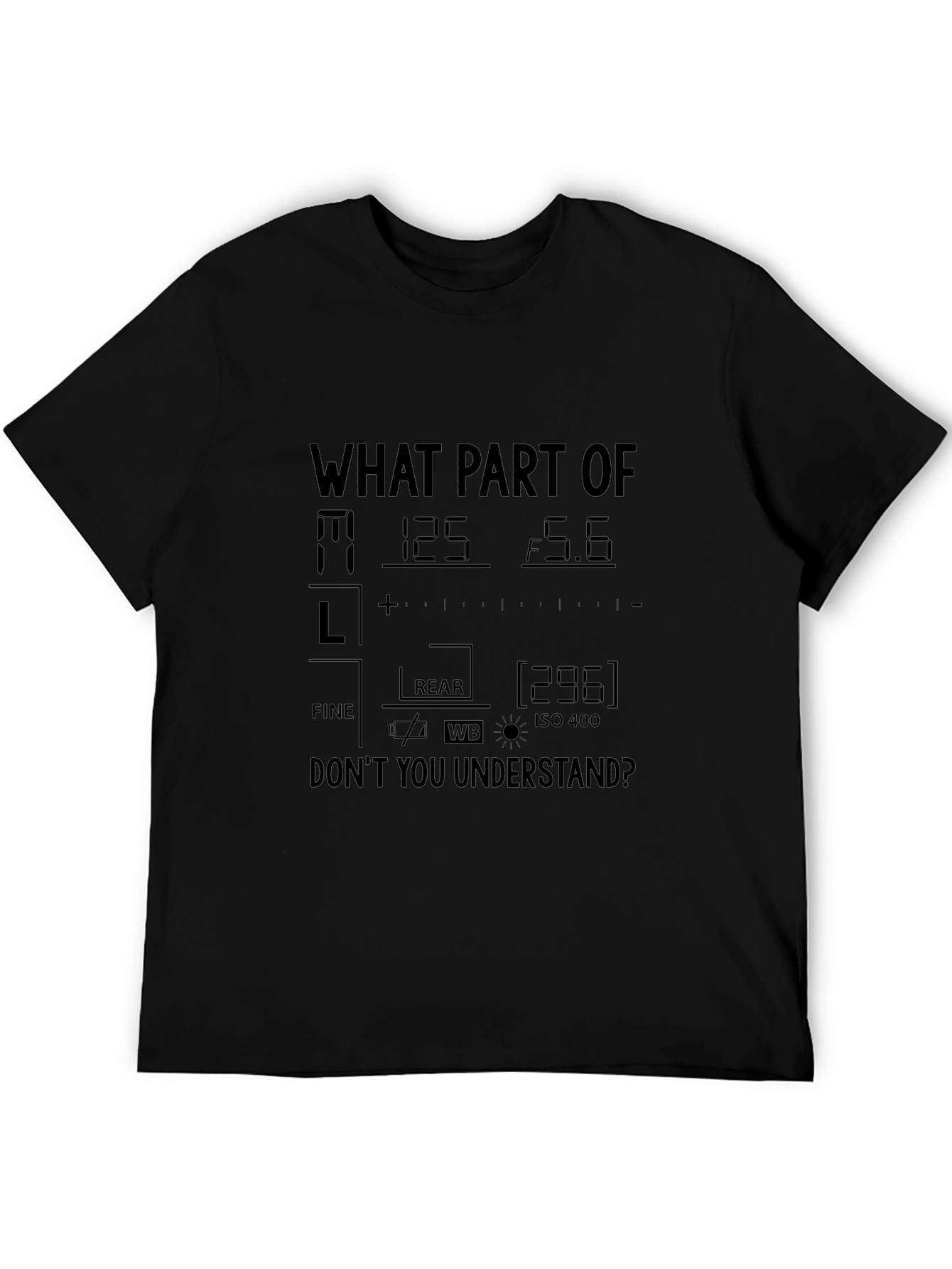 Photographer T-Shirt Camera Settings Funny Photography Shirt