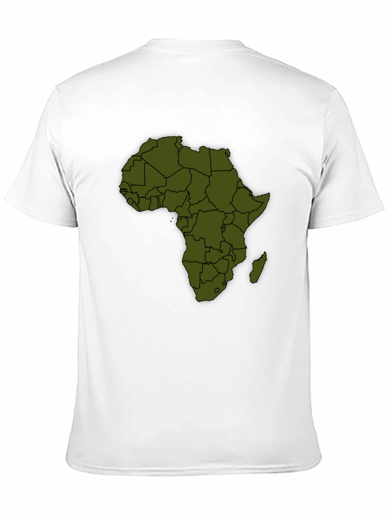 Africa Map Graphic Print Mens T-Shirt