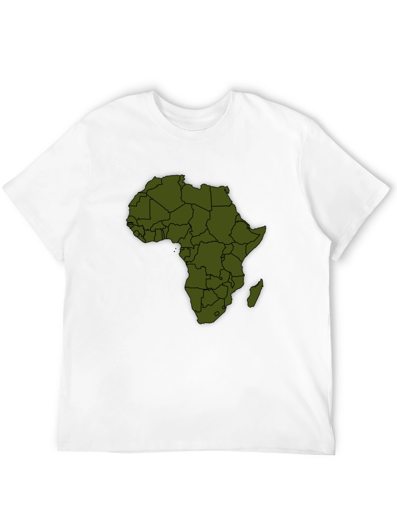Africa Map Graphic Print Mens T-Shirt