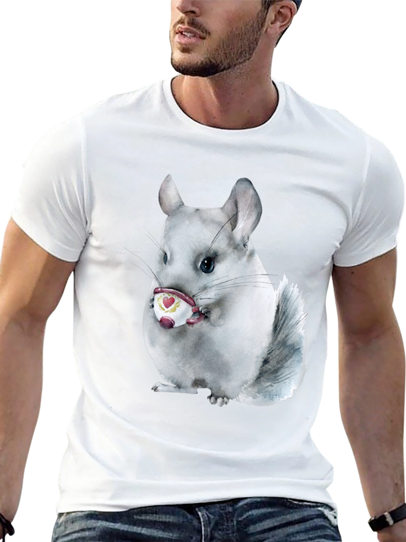 Chinchilla Tea Party T-Shirt - Adorable Graphic Tee