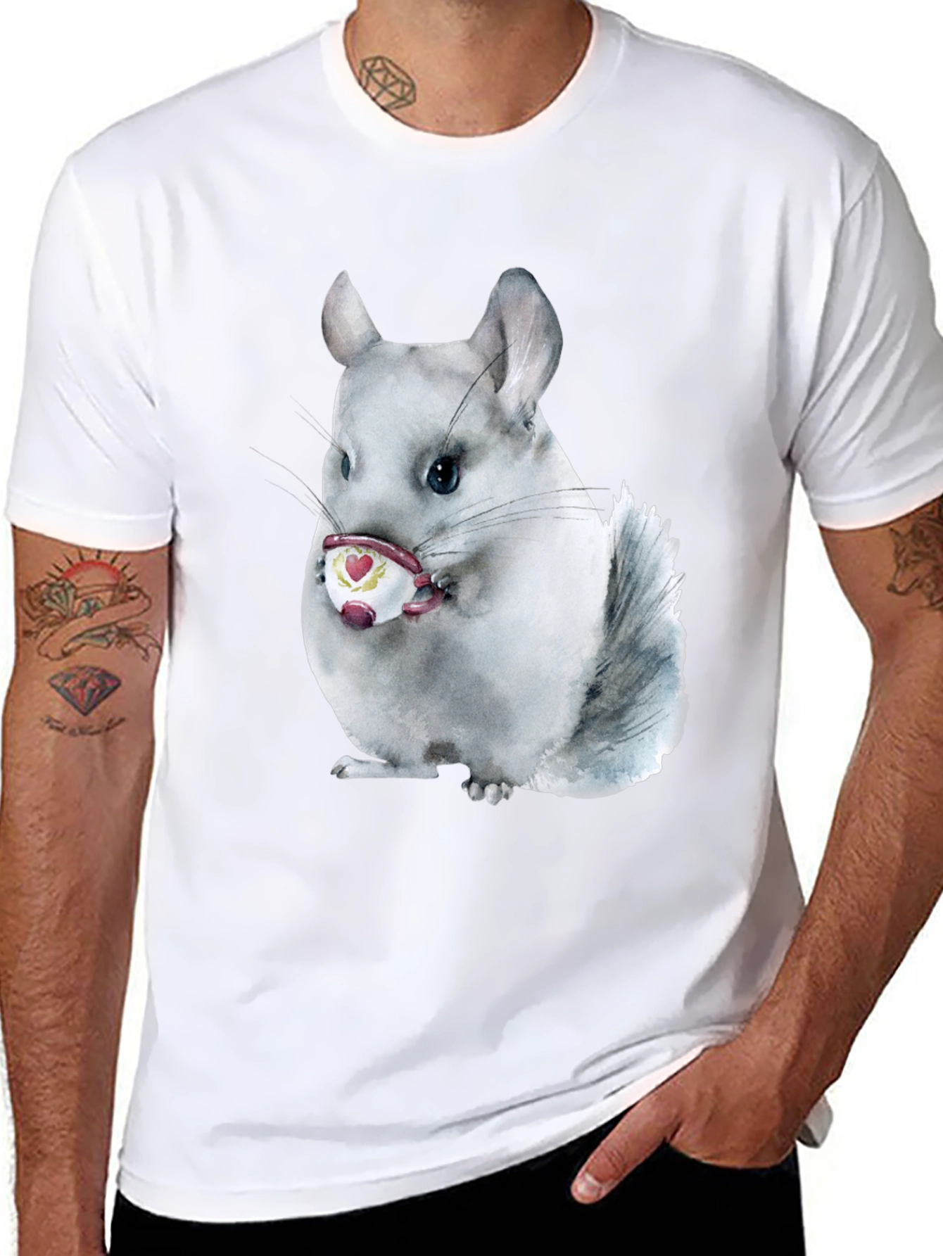 Chinchilla Tea Party T-Shirt - Adorable Graphic Tee
