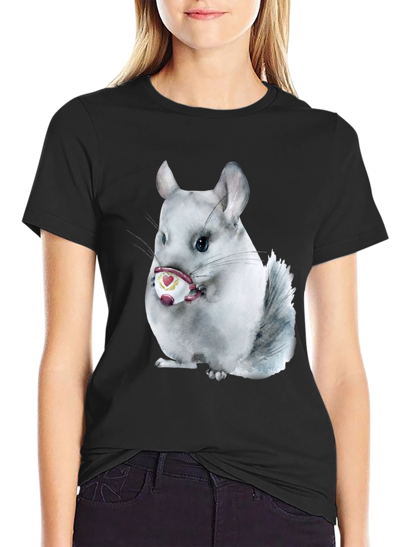 Chinchilla Tea Party T-Shirt - Adorable Graphic Tee