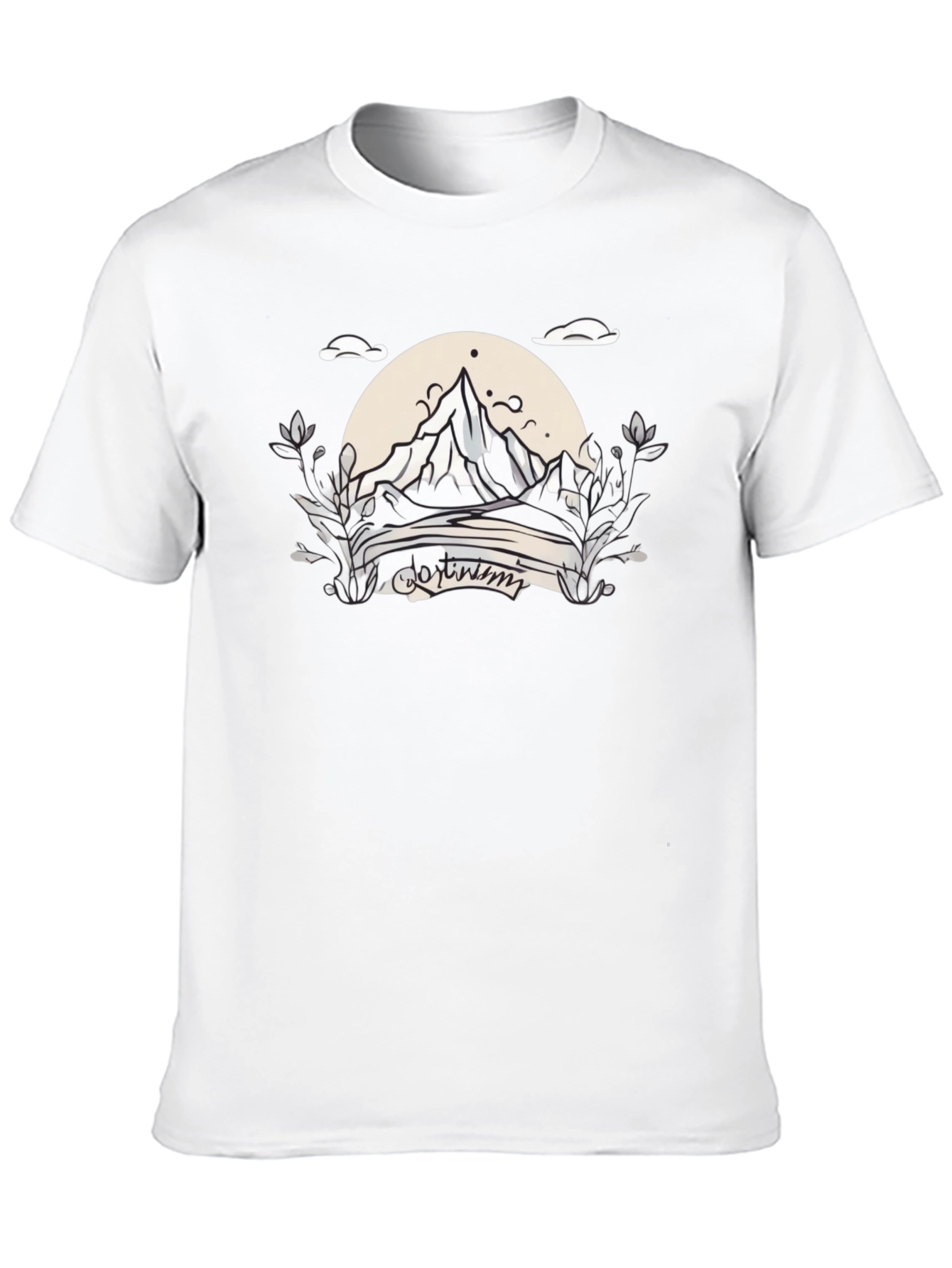 Optimism Mountain Graphic T-Shirt - Black