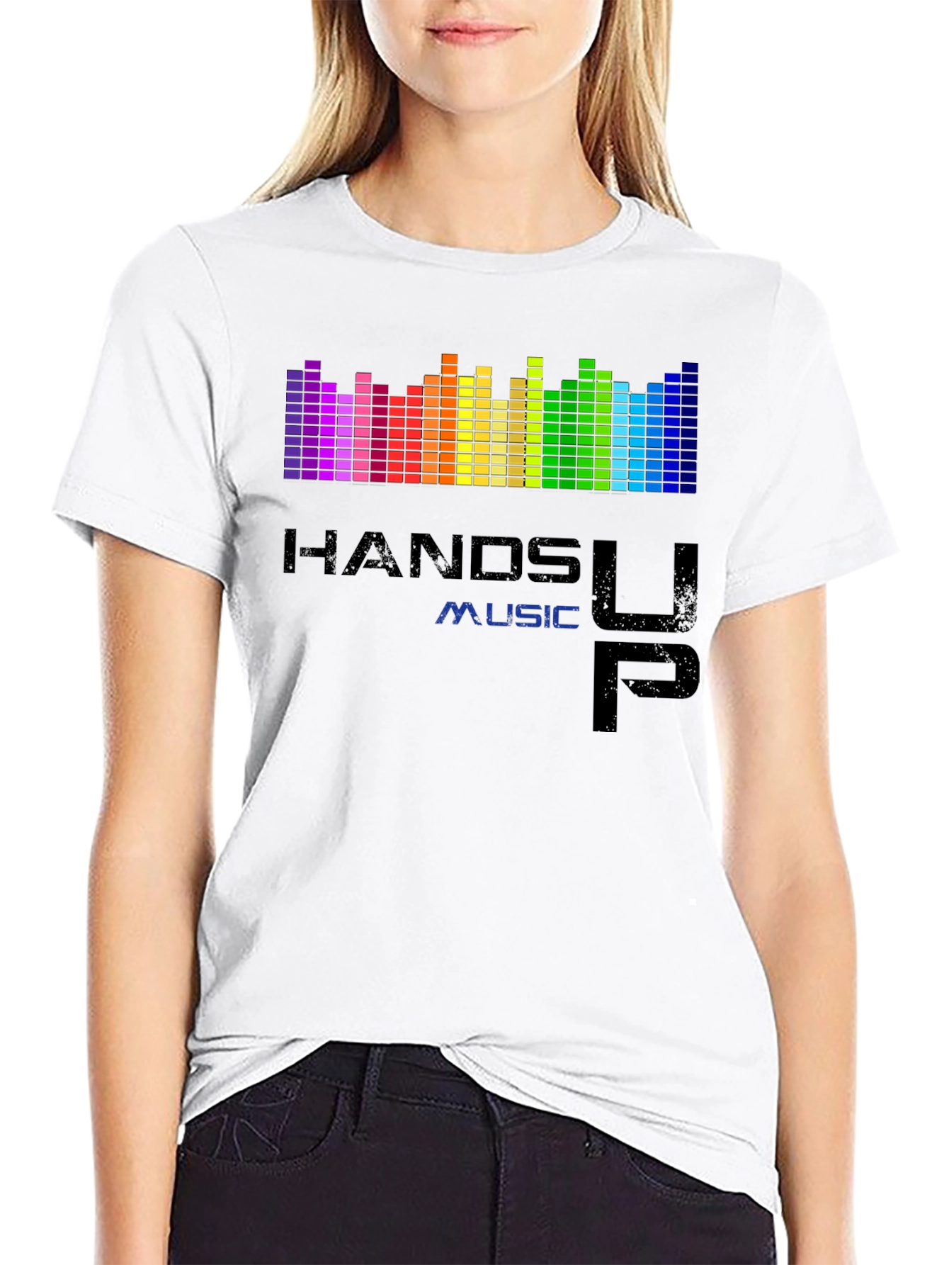 Hands Up Music Rainbow Spectrum T-Shirt