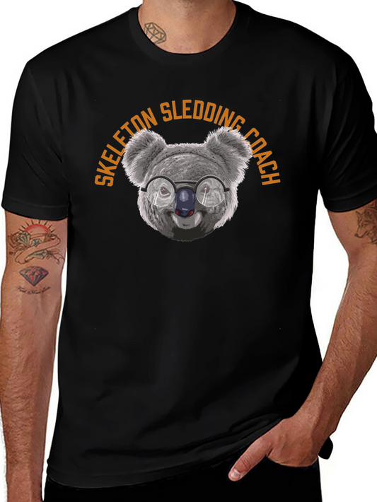 Skeleton Sledding Coach Koala T-Shirt