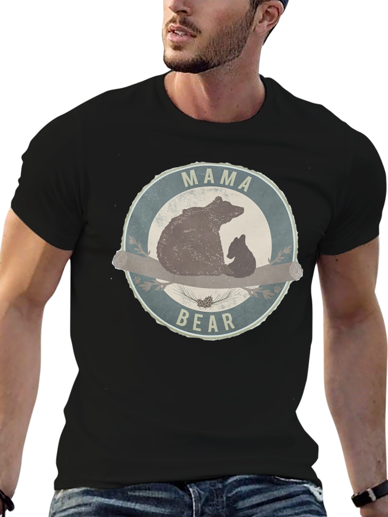 Mama Bear T-Shirt - Round Graphic Tee