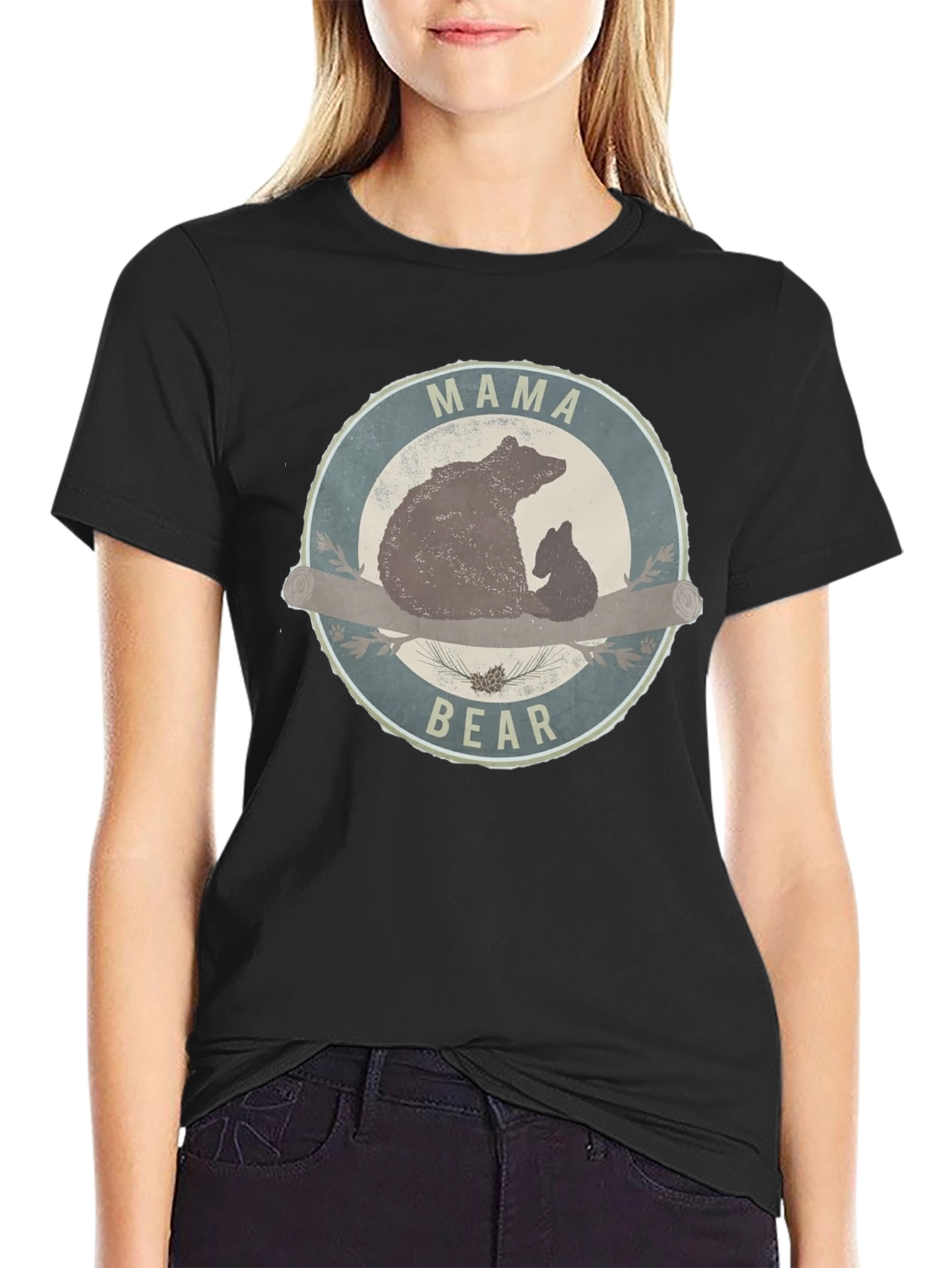 Mama Bear T-Shirt - Round Graphic Tee