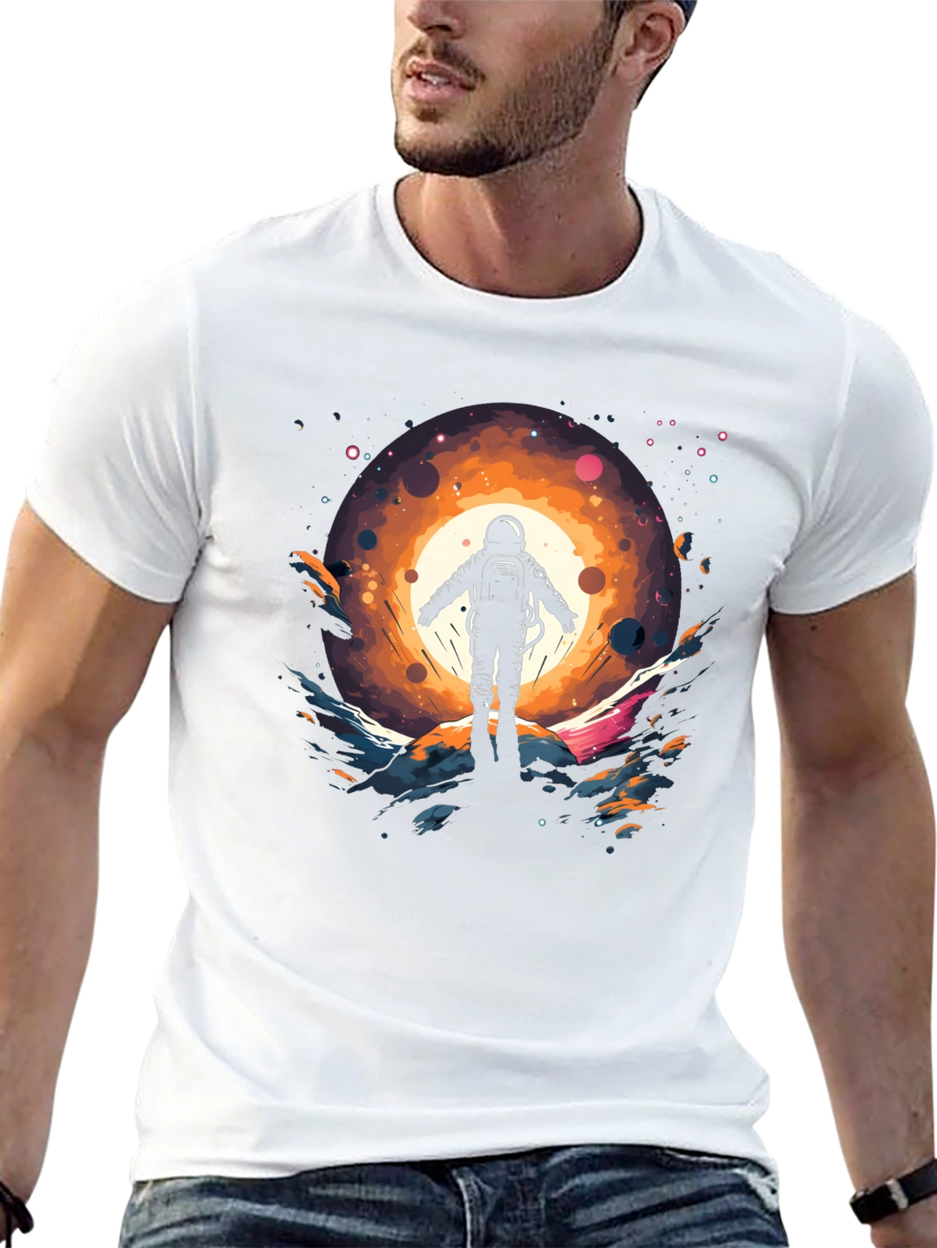 Astronaut in Space Graphic Tee