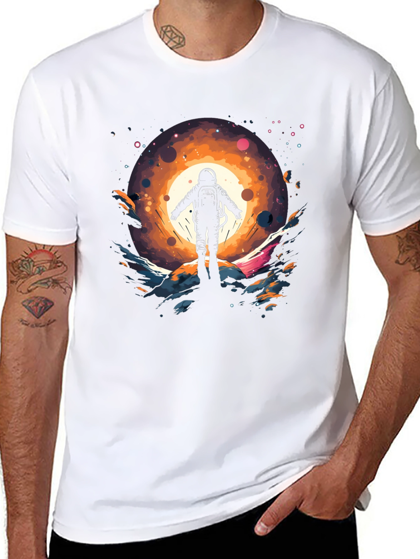 Astronaut in Space Graphic Tee