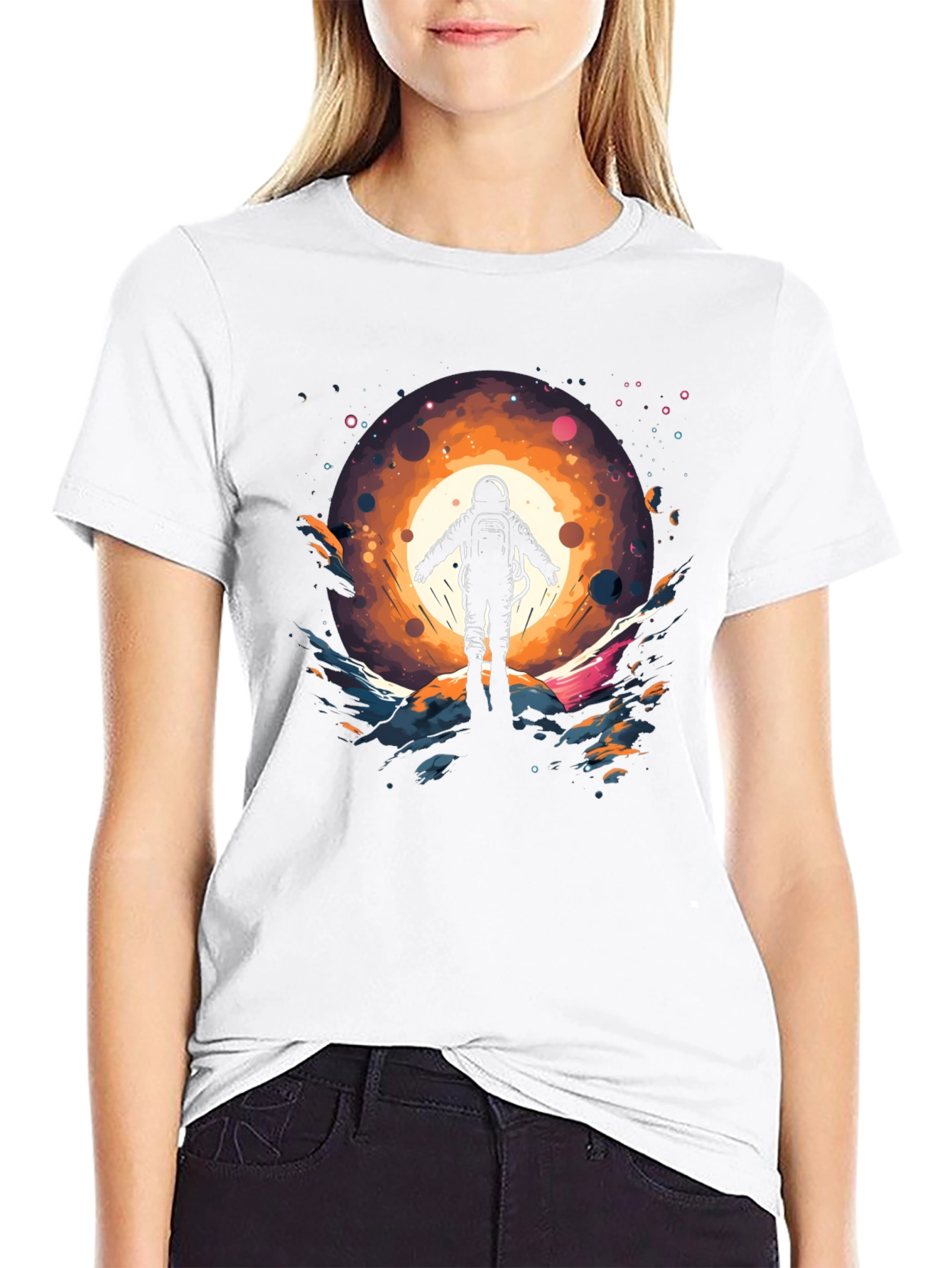 Astronaut in Space Graphic Tee