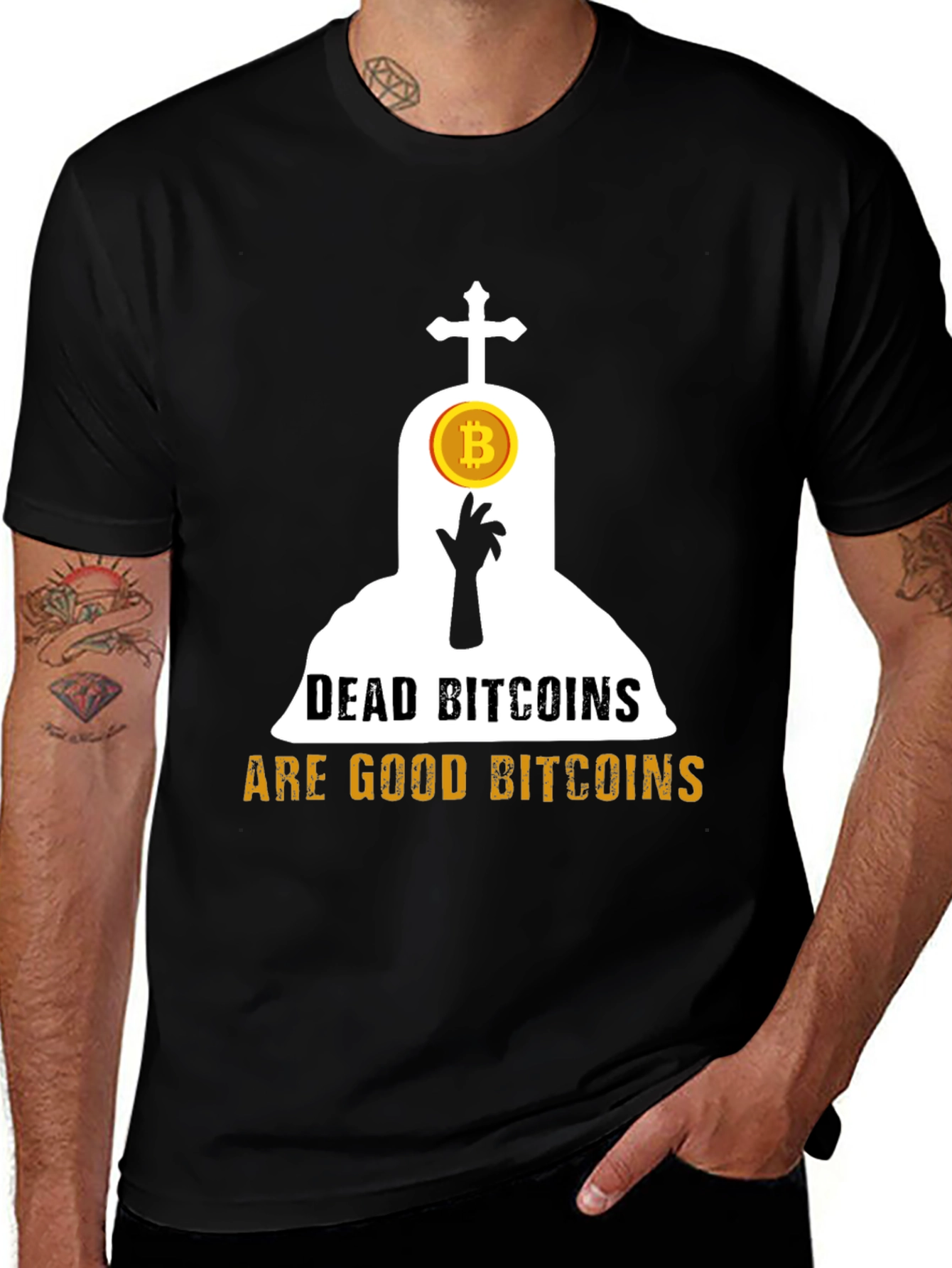 Dead Bitcoins T-Shirt Crypto Humor Tee