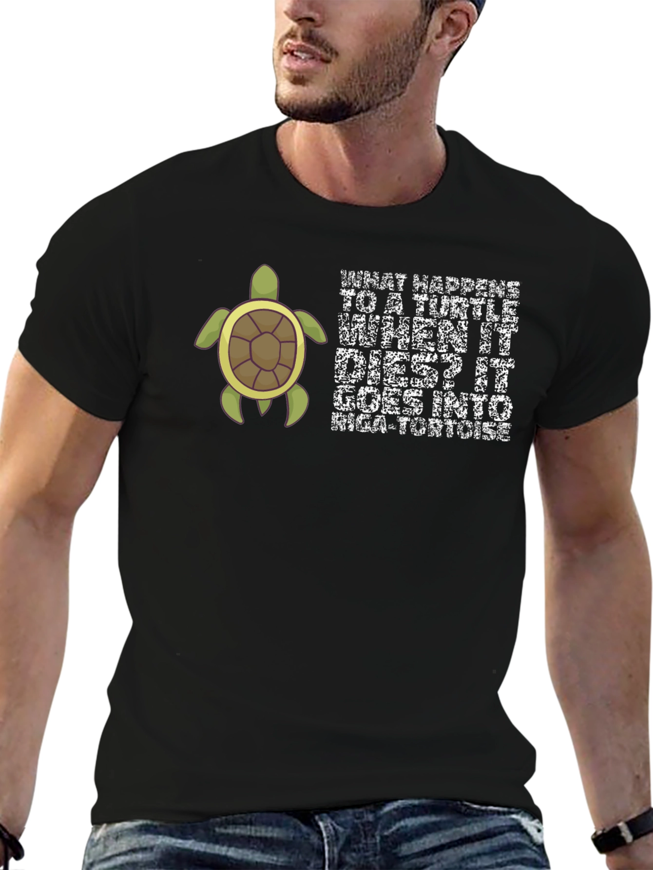 Funny Turtle Pun T-Shirt: Rica-Tortoise Humor