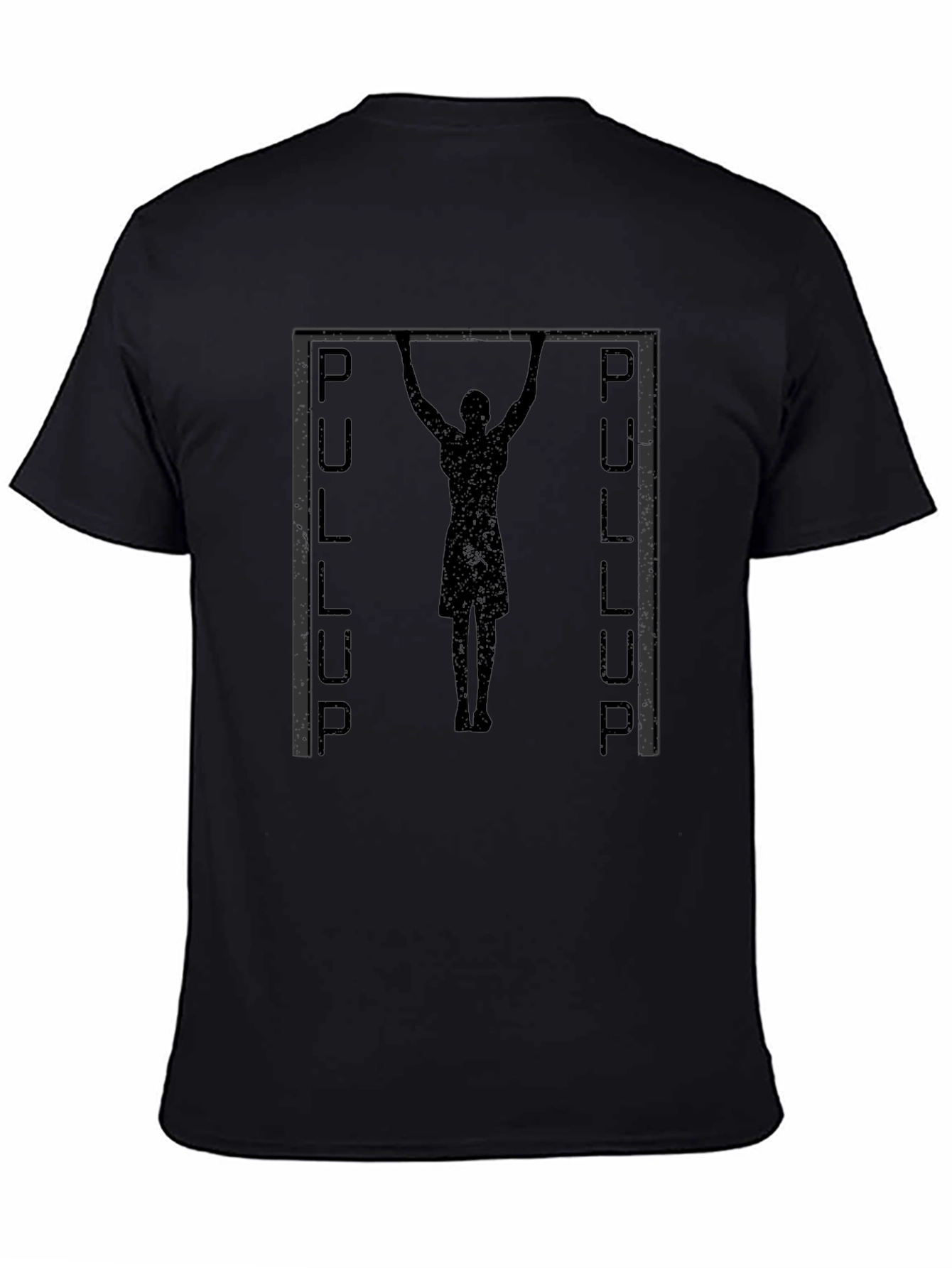 Pull-Up Graphic Black T-Shirt