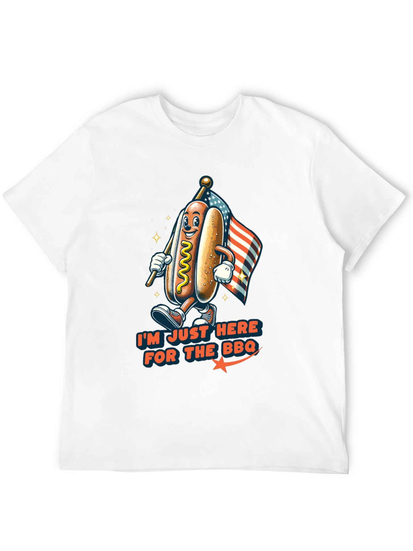 BBQ Hot Dog Graphic T-Shirt
