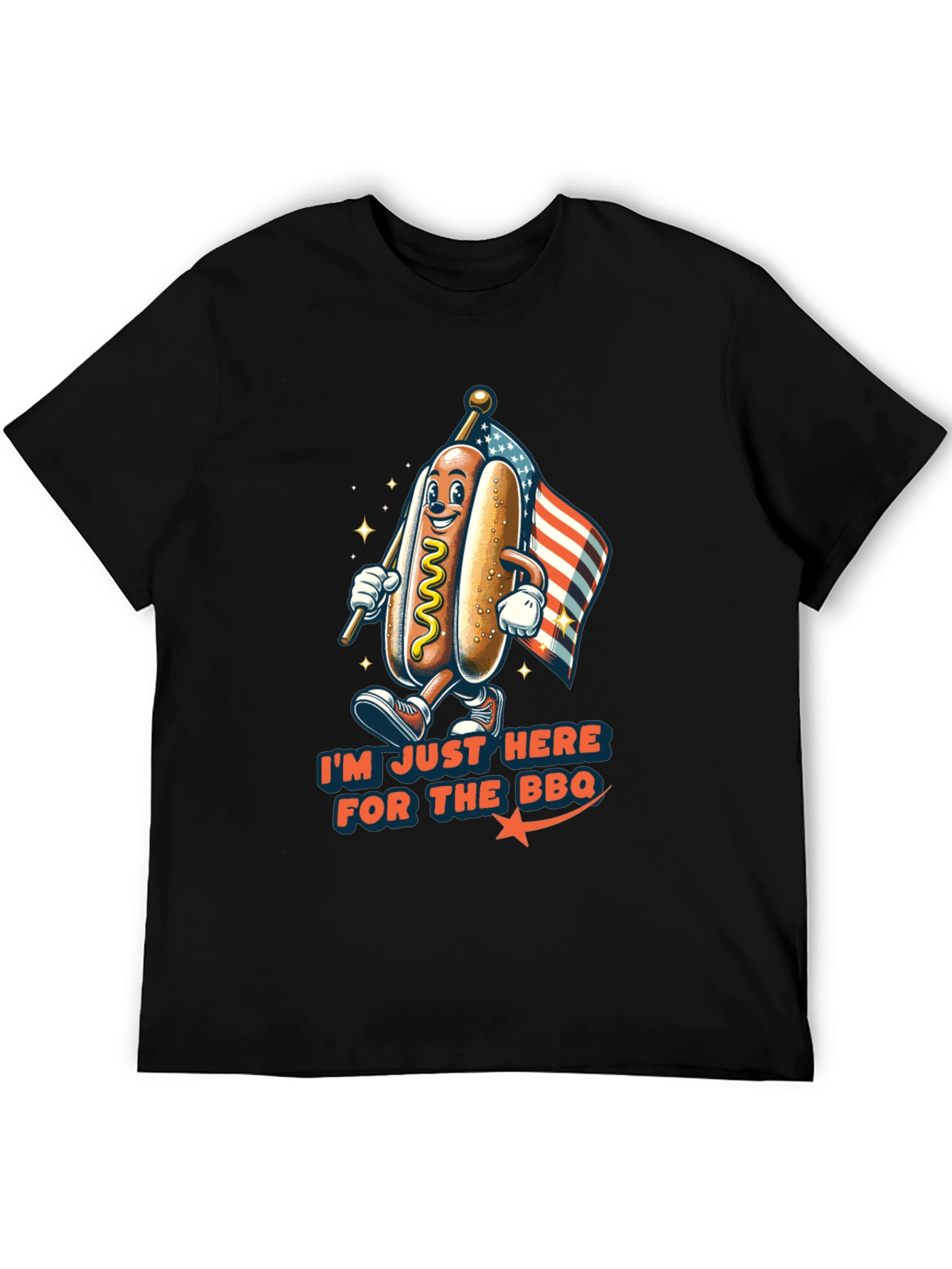 BBQ Hot Dog Graphic T-Shirt