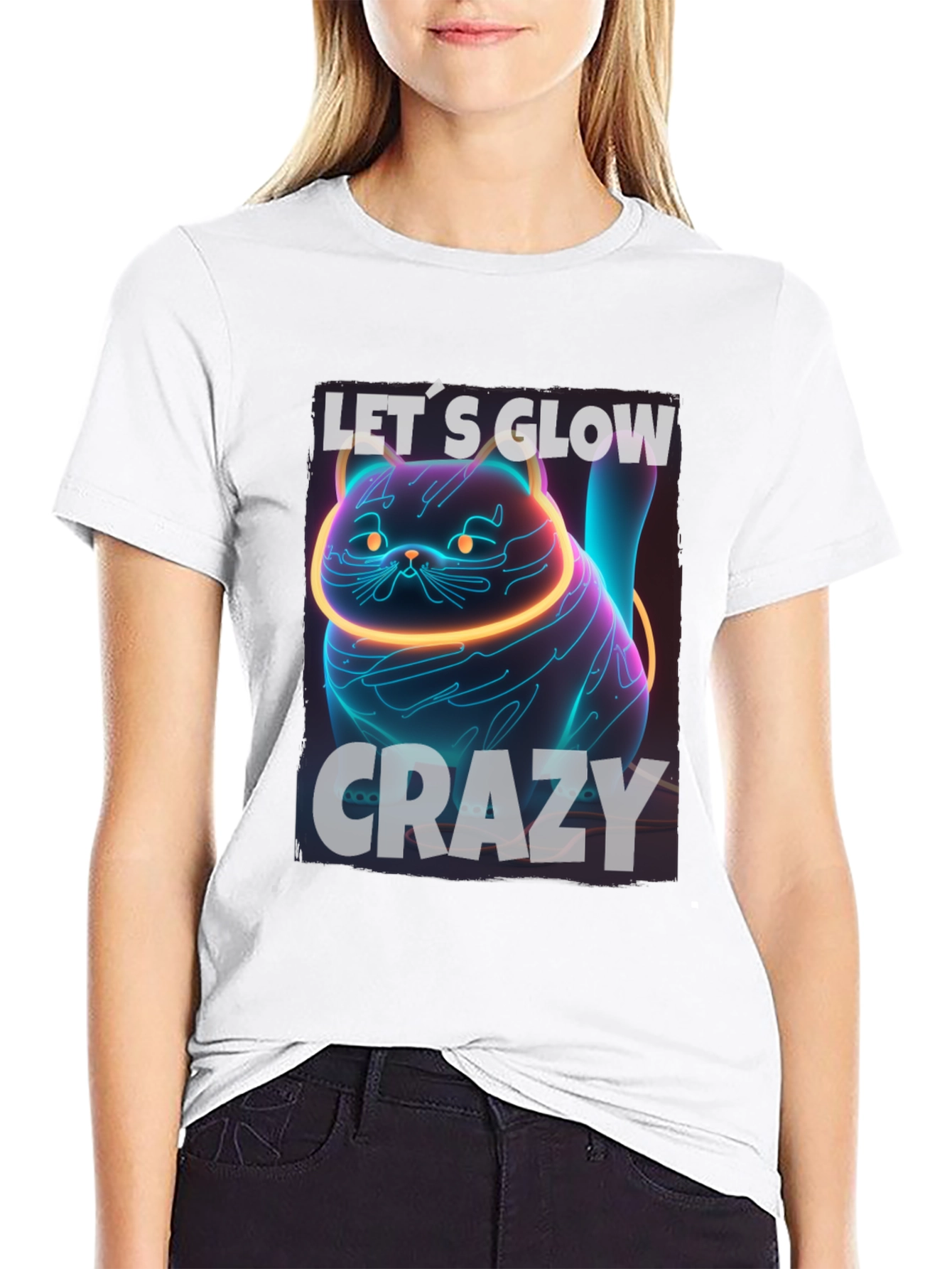 Lets Glow Crazy Black T-Shirt
