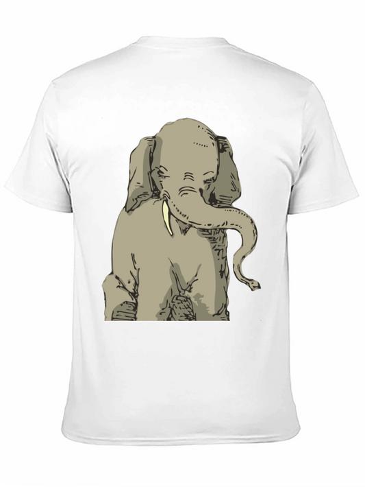 Elephant Graphic Tee - Stylish Mens Black T-Shirt