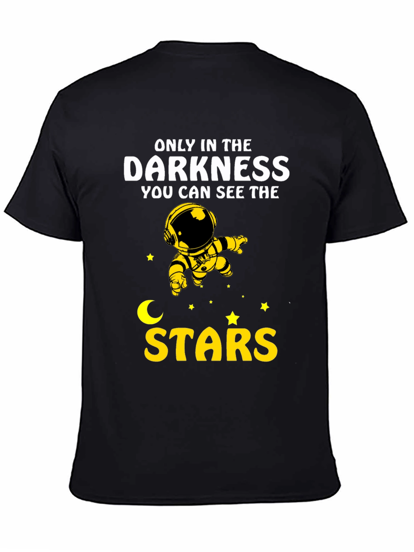Darkness Stars Graphic T-Shirt - Astronaut Design