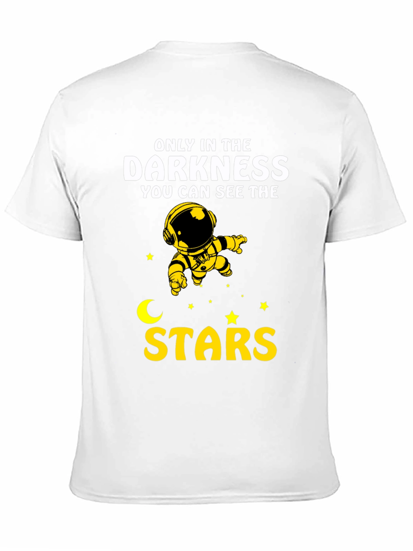 Darkness Stars Graphic T-Shirt - Astronaut Design