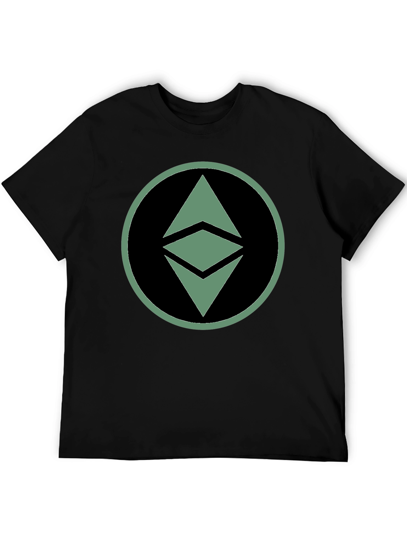 Ethereum Crypto Logo Graphic T-Shirt - Black