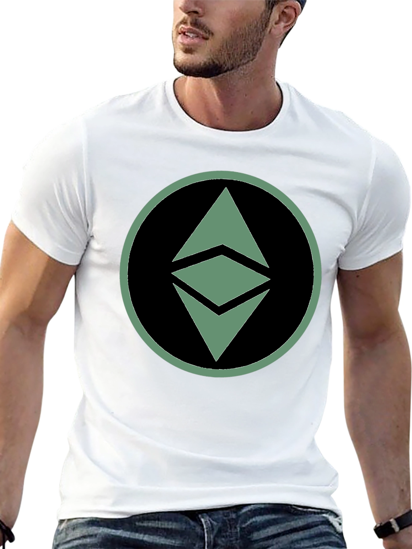 Ethereum Crypto Logo Graphic T-Shirt - Black