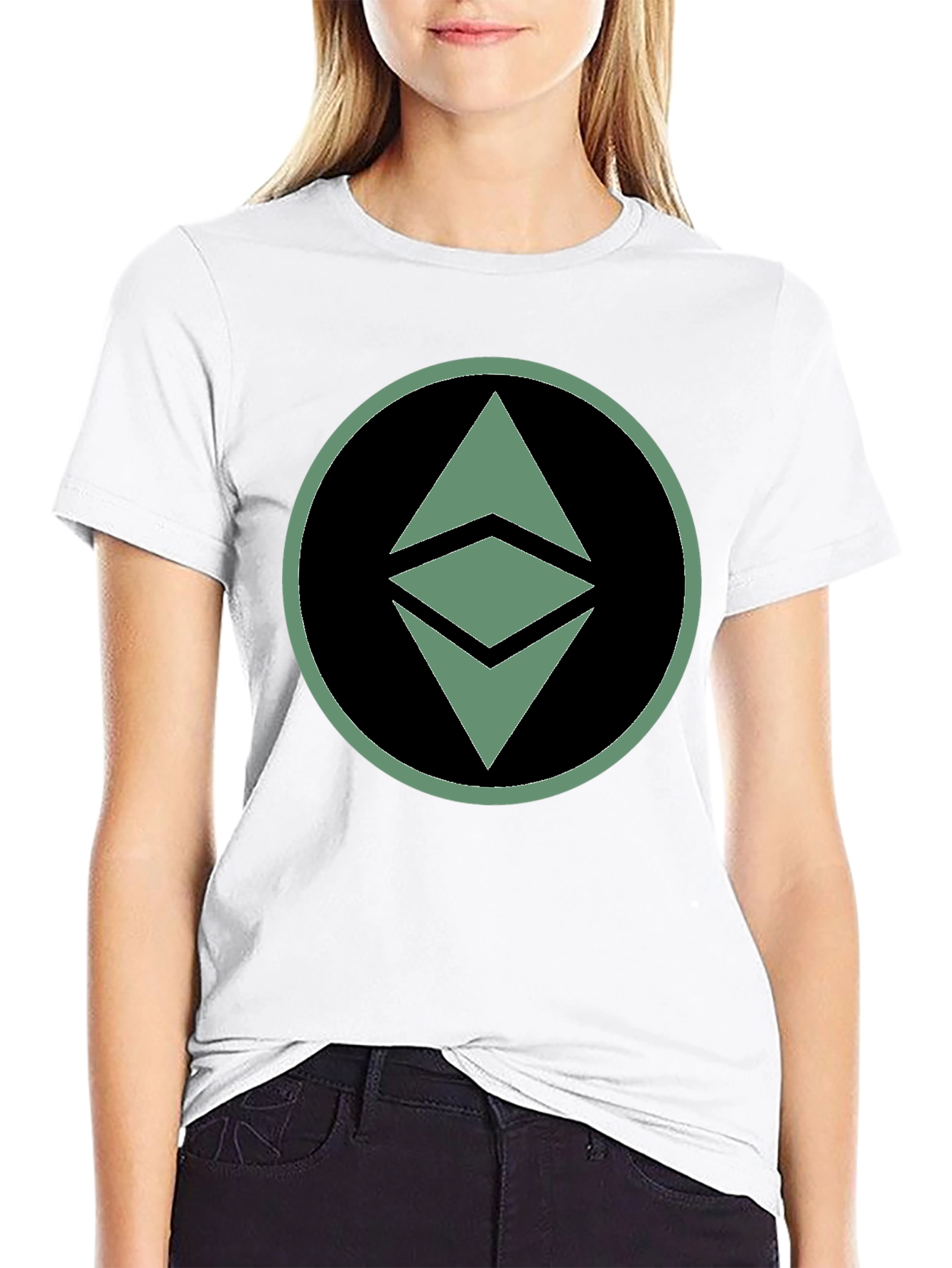 Ethereum Crypto Logo Graphic T-Shirt - Black