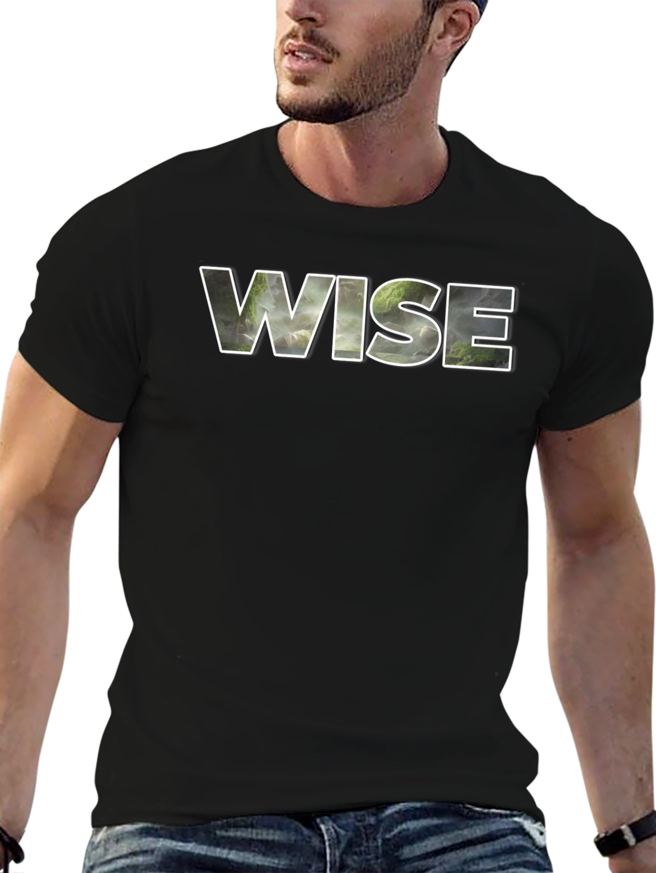 Wise Graphic Tee - Nature Scene Inlay