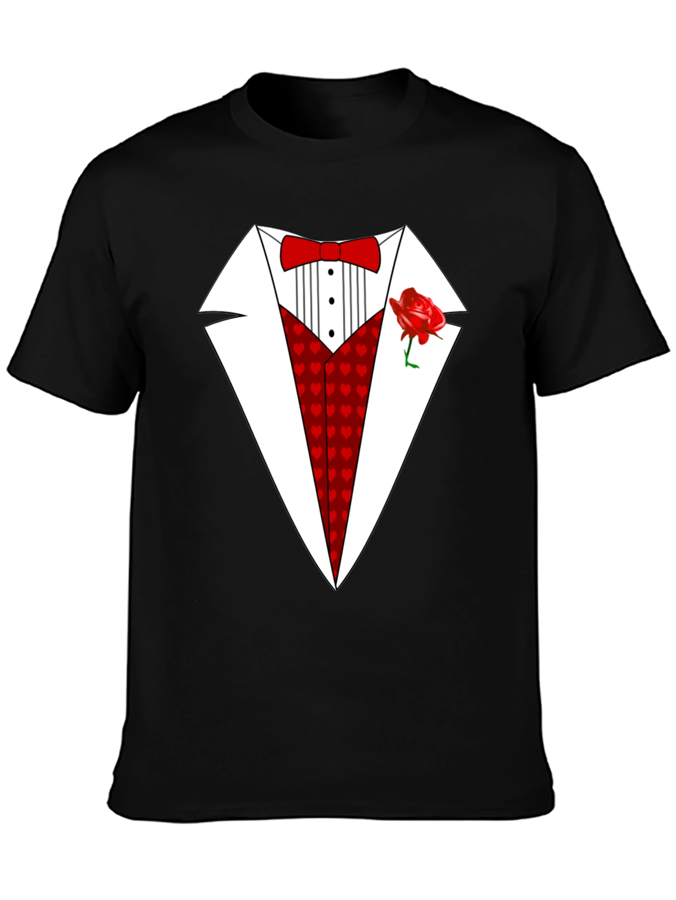 Heart Tuxedo T-Shirt - Valentines Day Ready