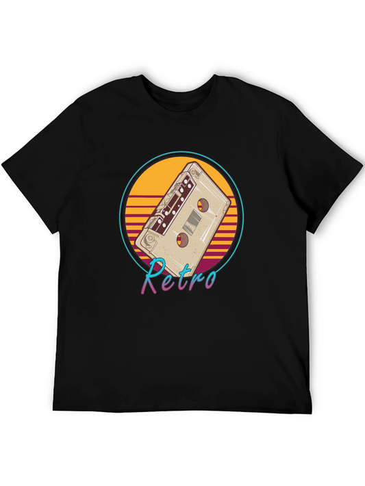 Retro Cassette Tape Graphic Tee - Vintage Style