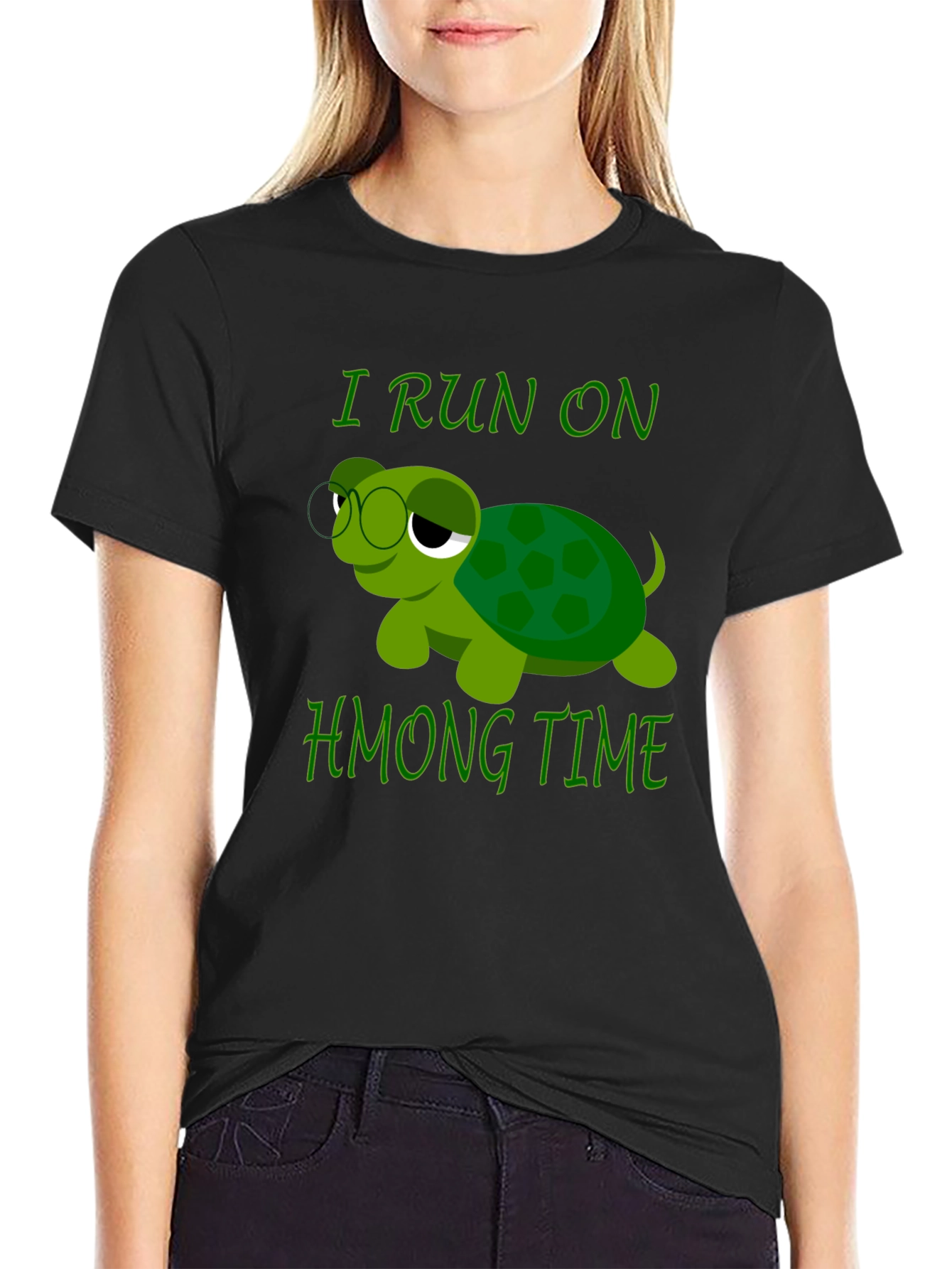 Funny Turtle I Run On Hmong Time T-Shirt