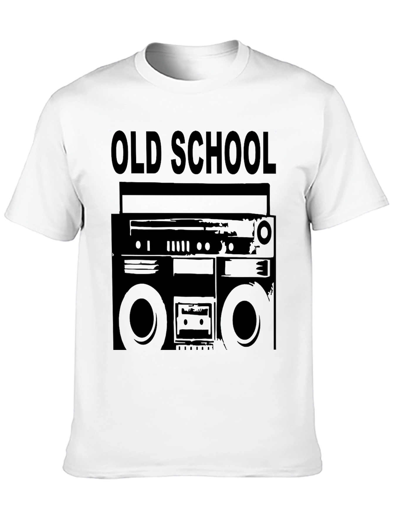 Old School Boombox Graphic Tee - Retro Style