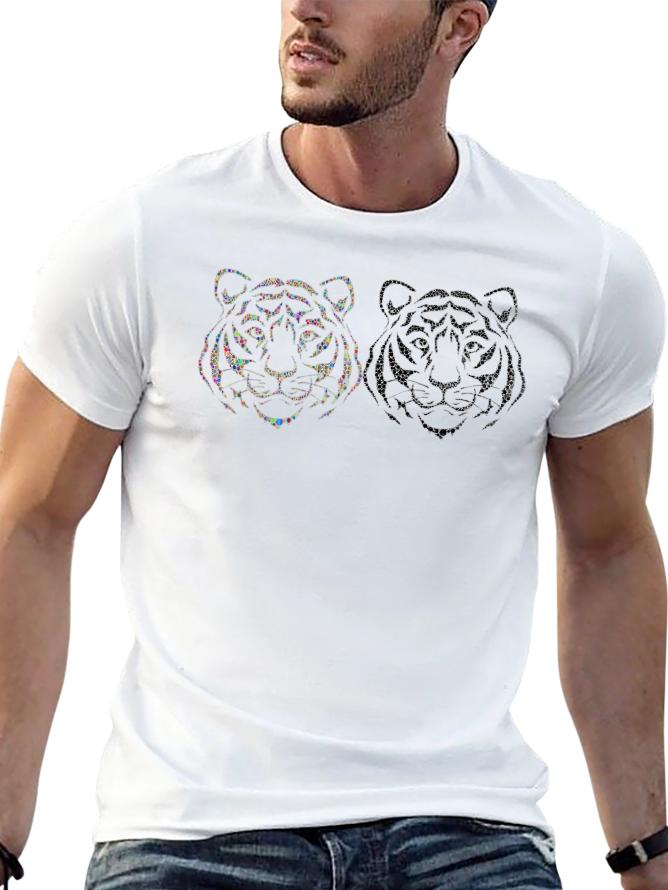 Tiger Graphic Black T-Shirt - Mens