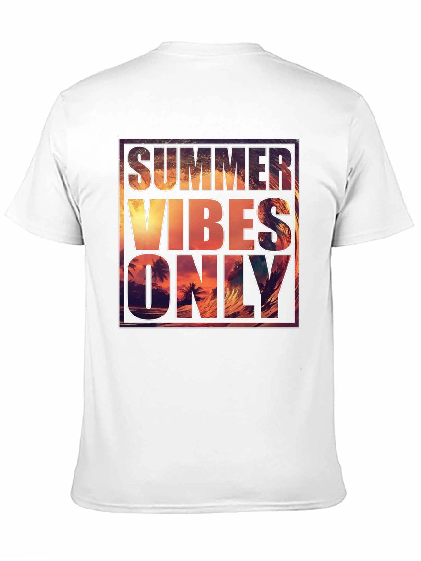 Summer Vibes Graphic Tee - Mens Black T-Shirt