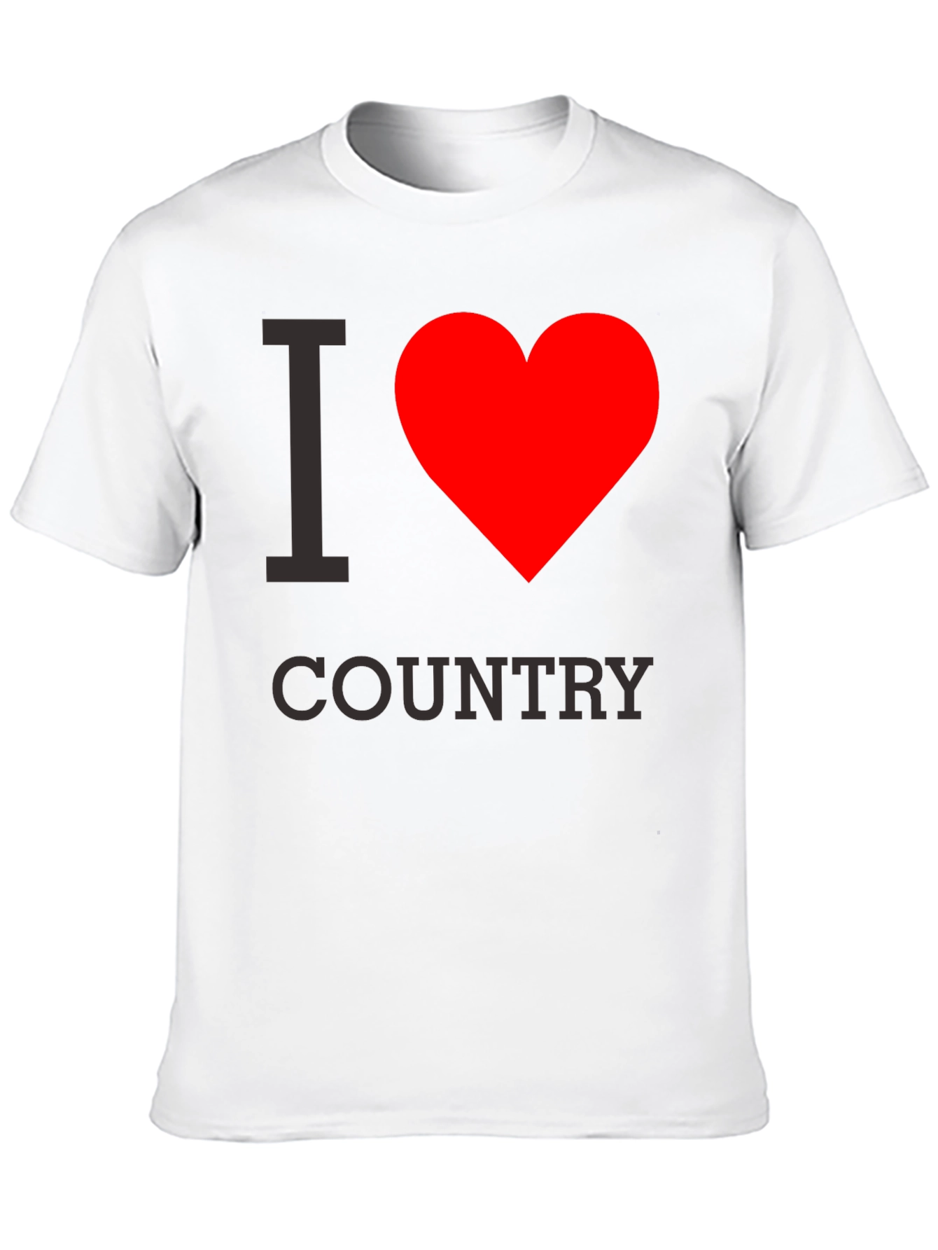 I Love Country Black Graphic Tee