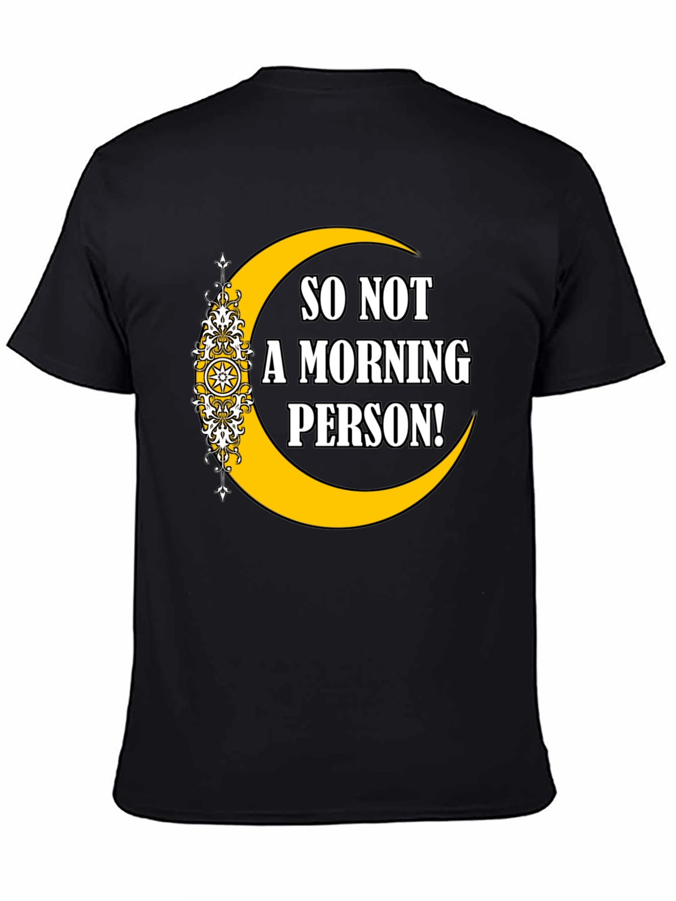 Not a Morning Person Graphic T-Shirt - Black