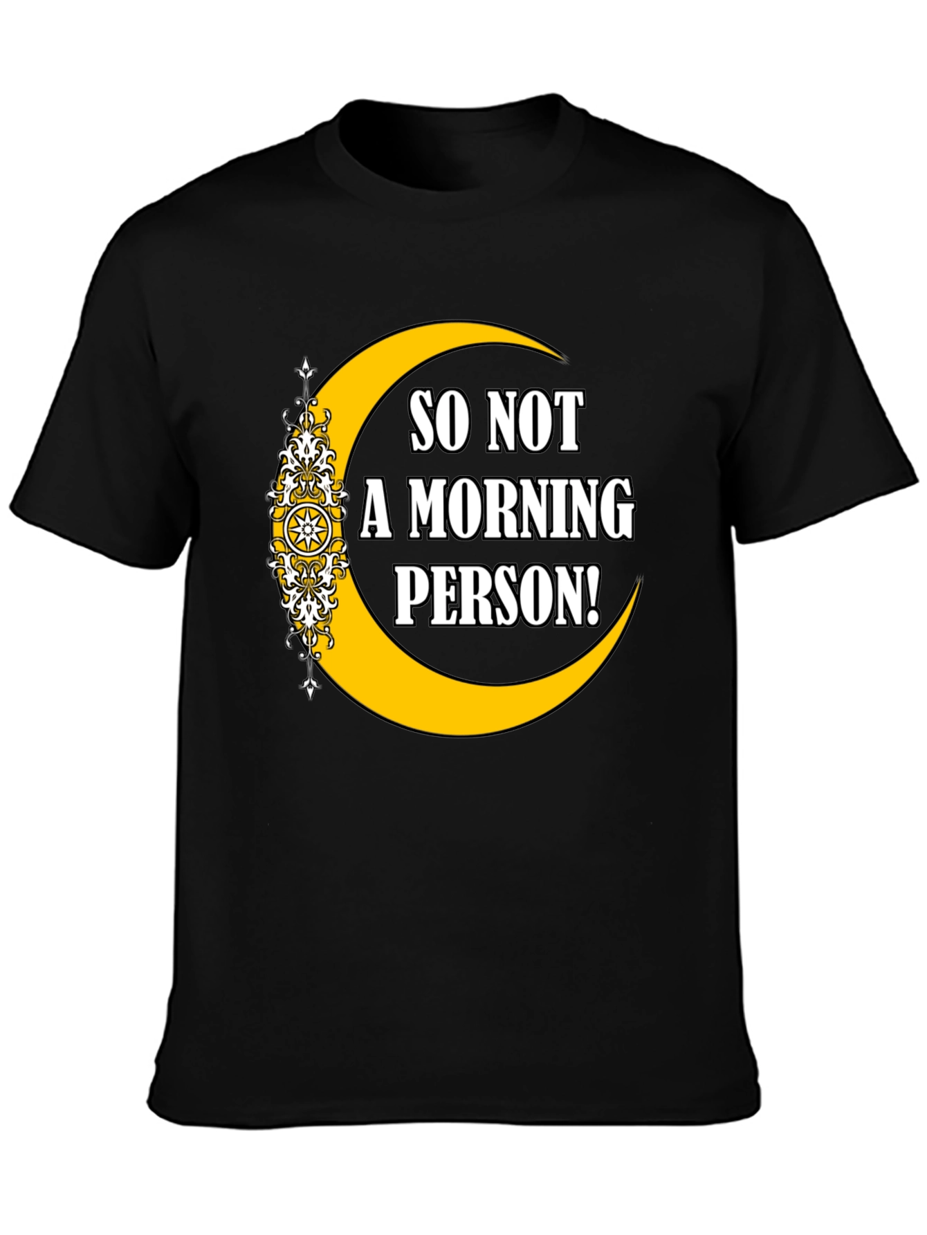 Not a Morning Person Graphic T-Shirt - Black