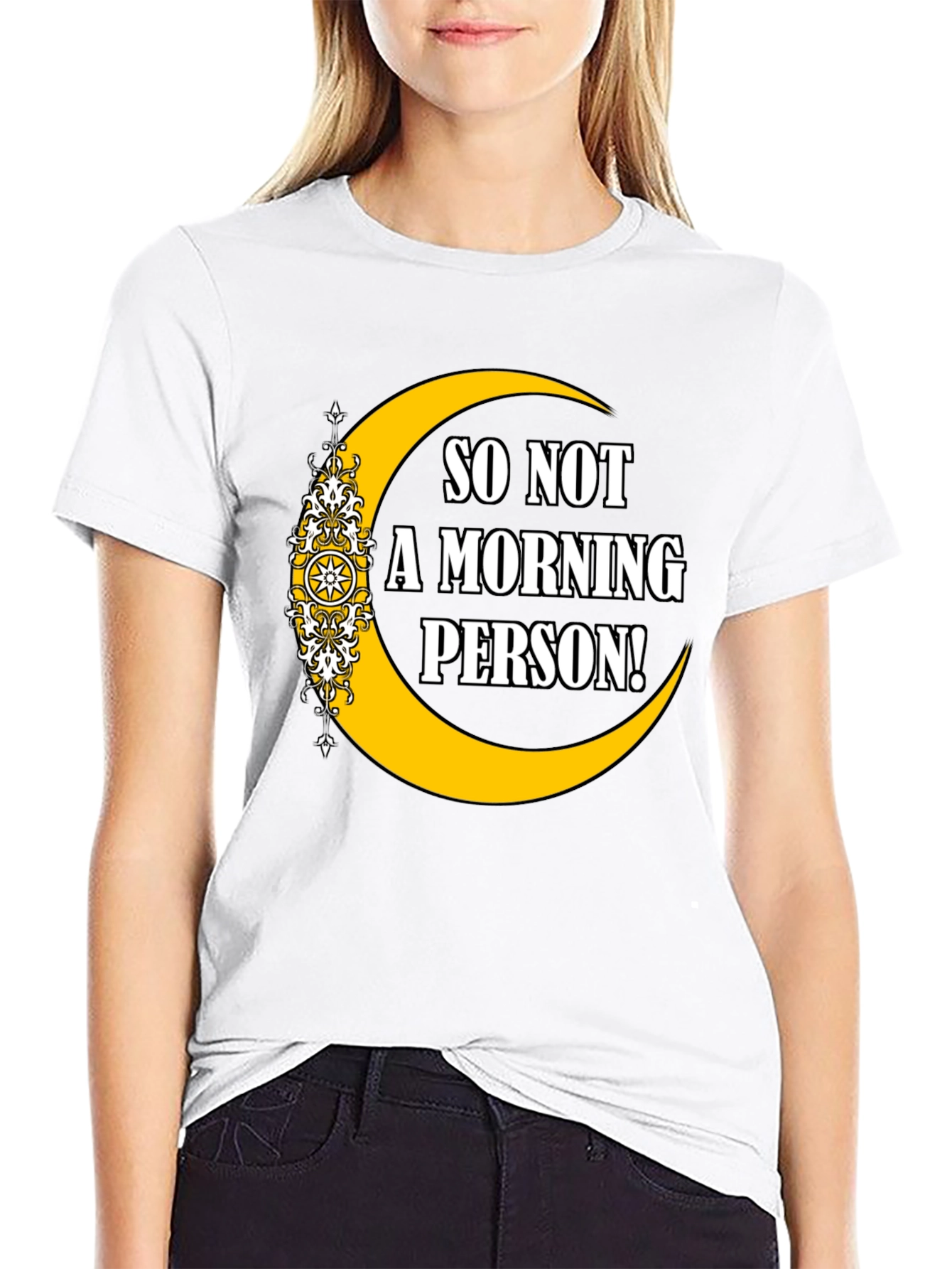 Not a Morning Person Graphic T-Shirt - Black
