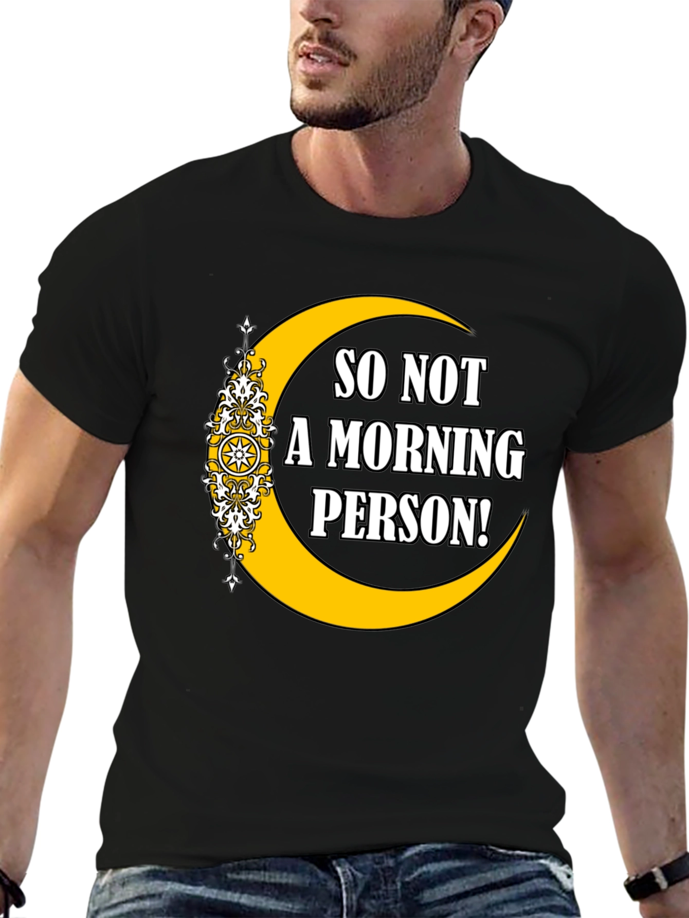 Not a Morning Person Graphic T-Shirt - Black